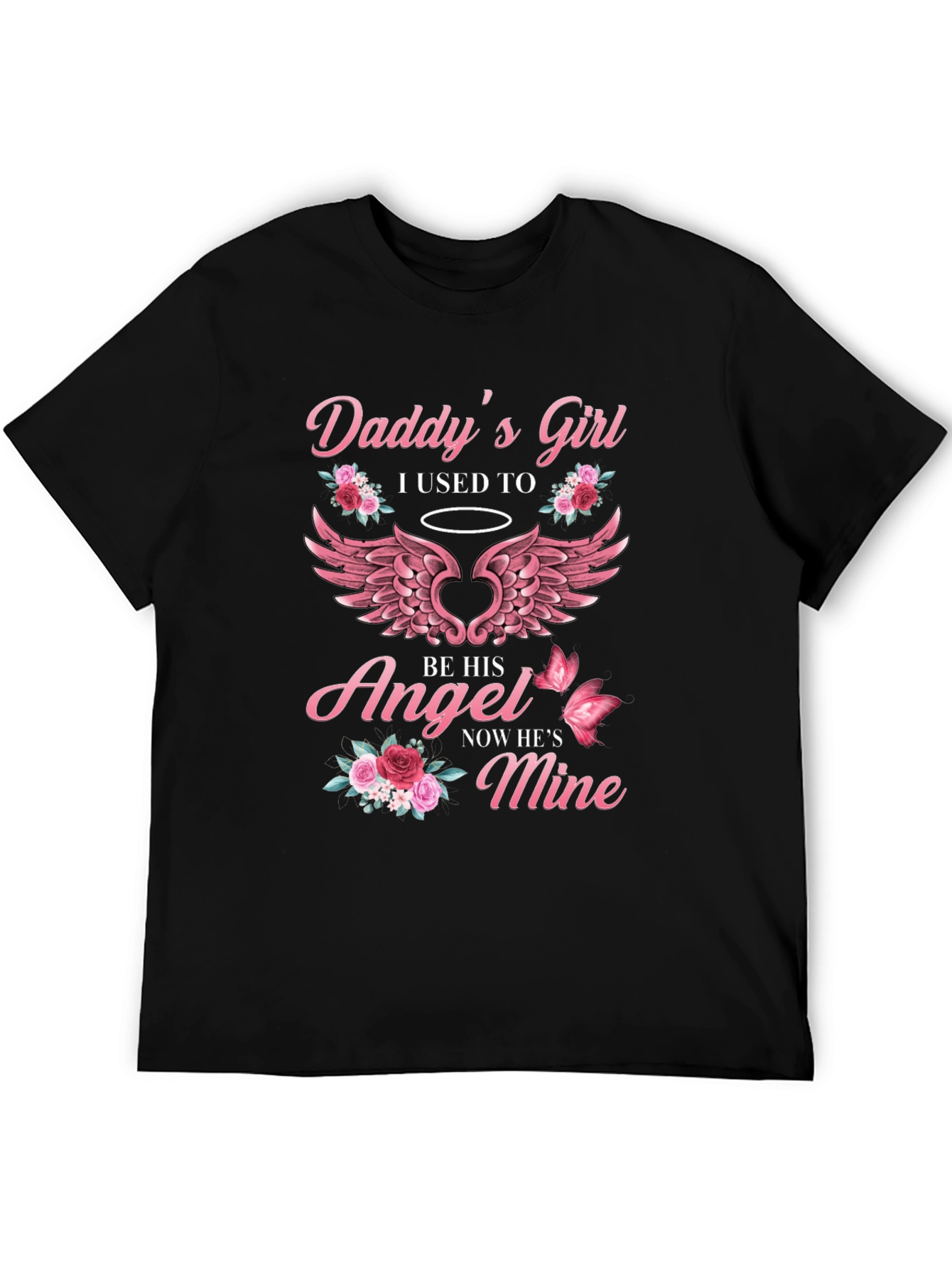 Daddys Girl Angel Wings Graphic T-Shirt