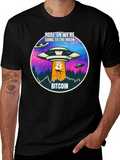 Bitcoin HODL to the Moon UFO T-Shirt