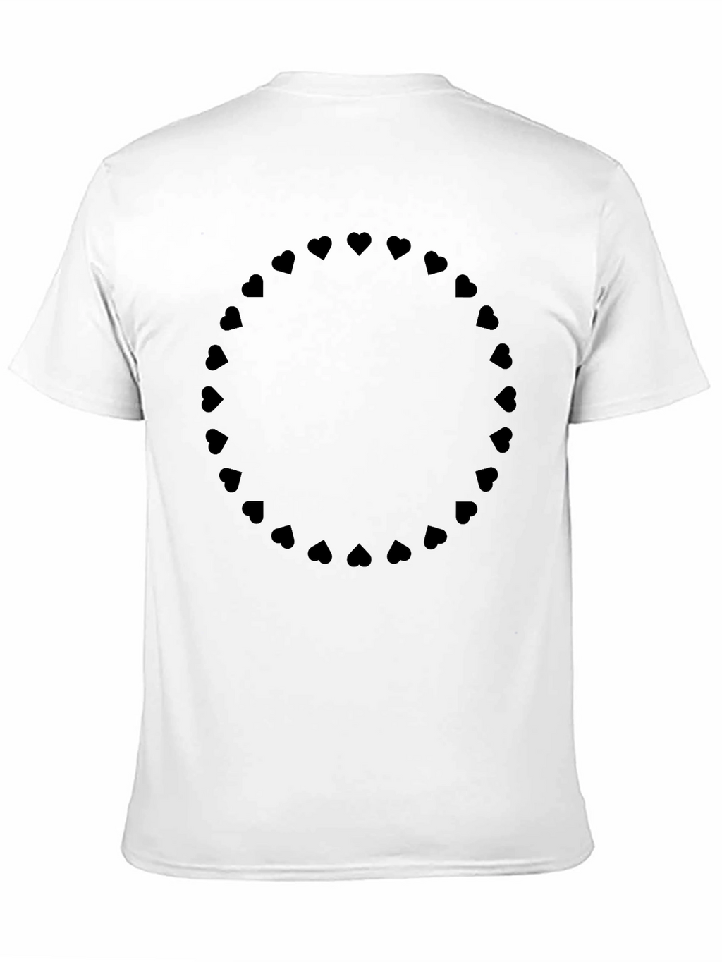 Heart Circle Black T-Shirt
