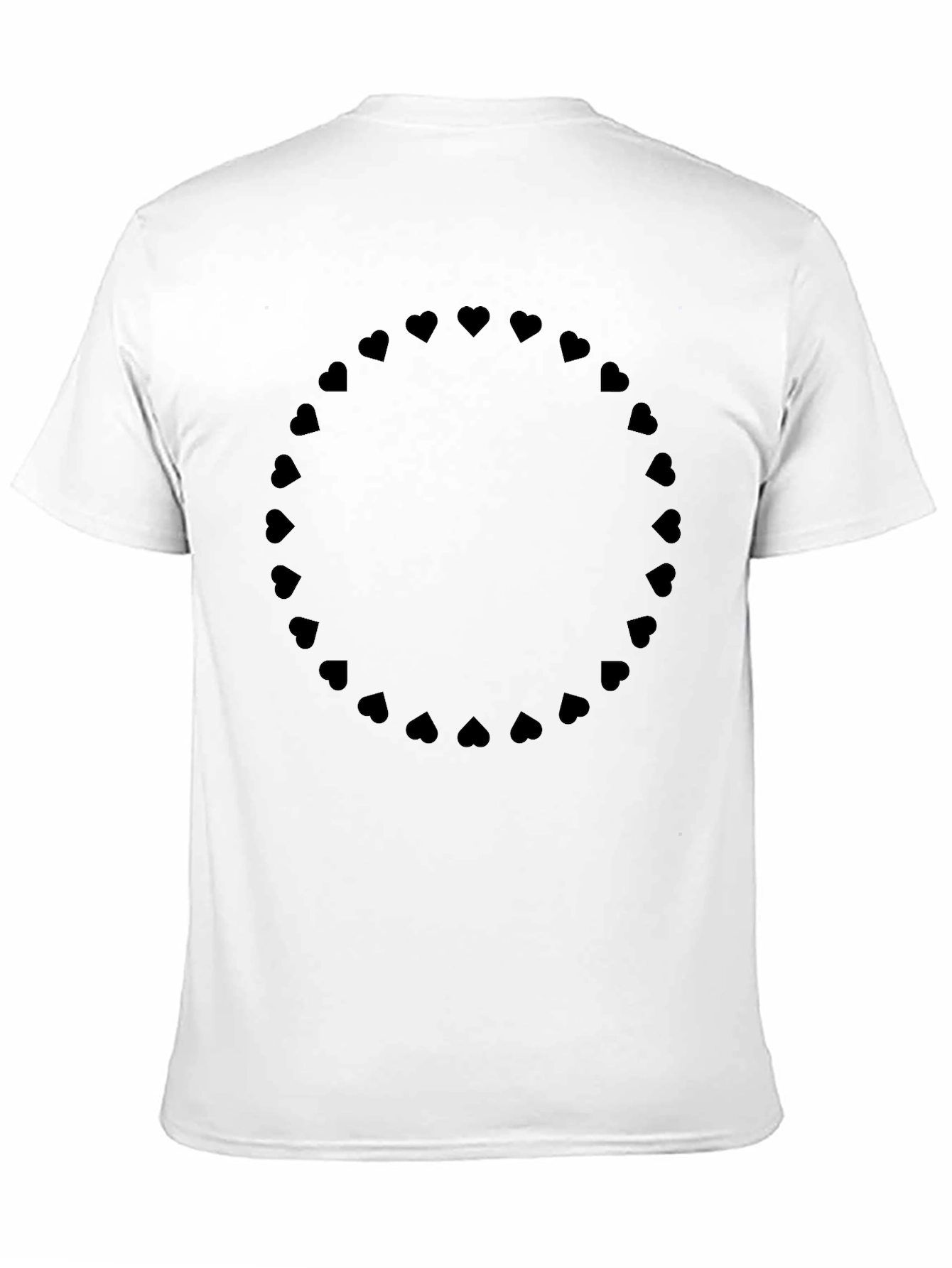 Heart Circle Black T-Shirt