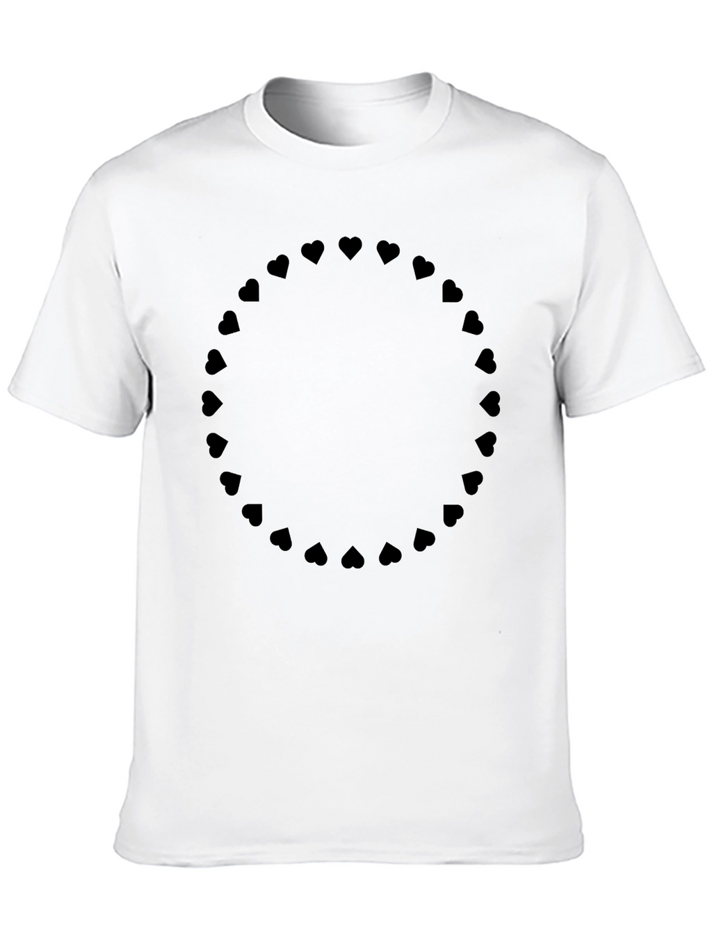 Heart Circle Black T-Shirt