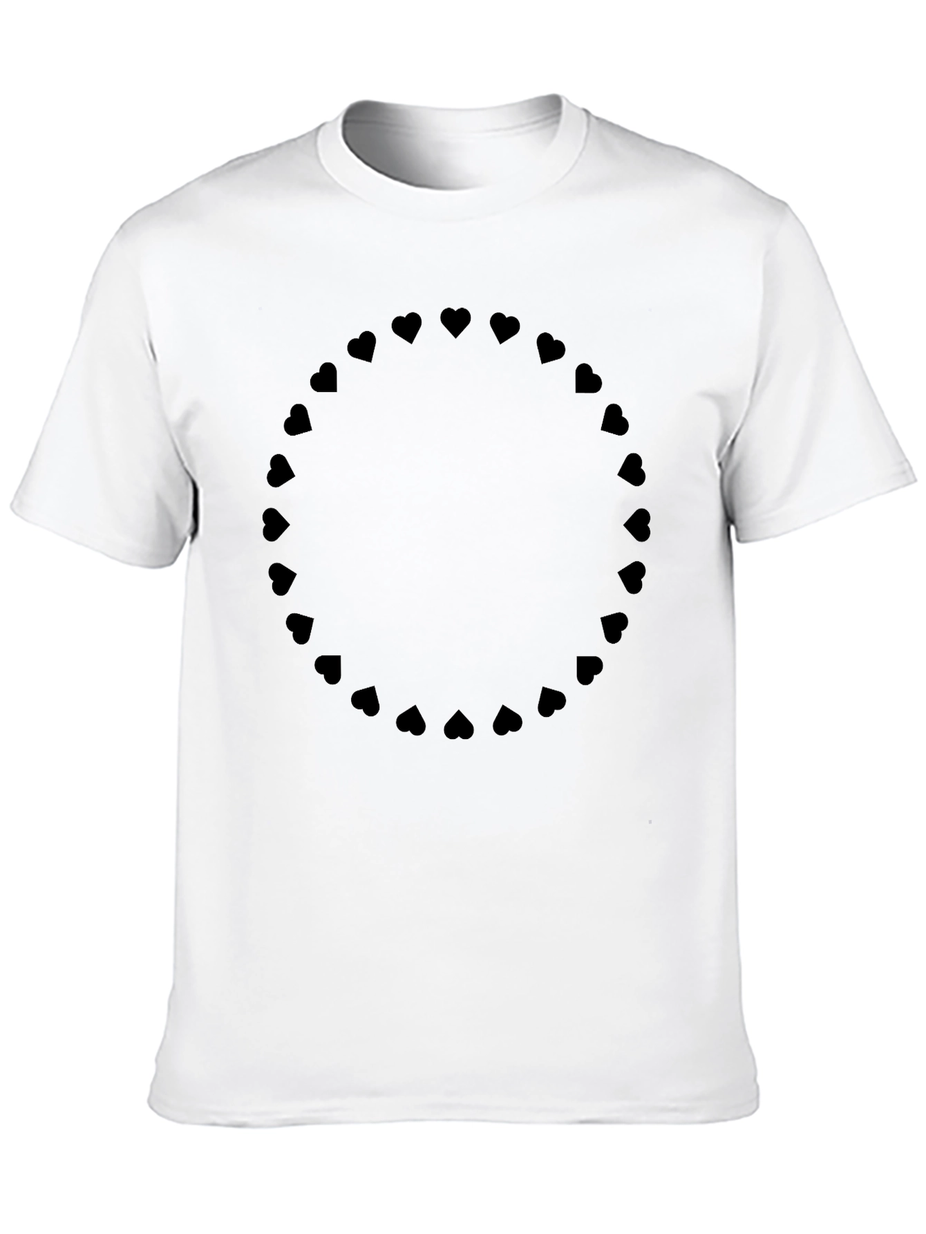 Heart Circle Black T-Shirt
