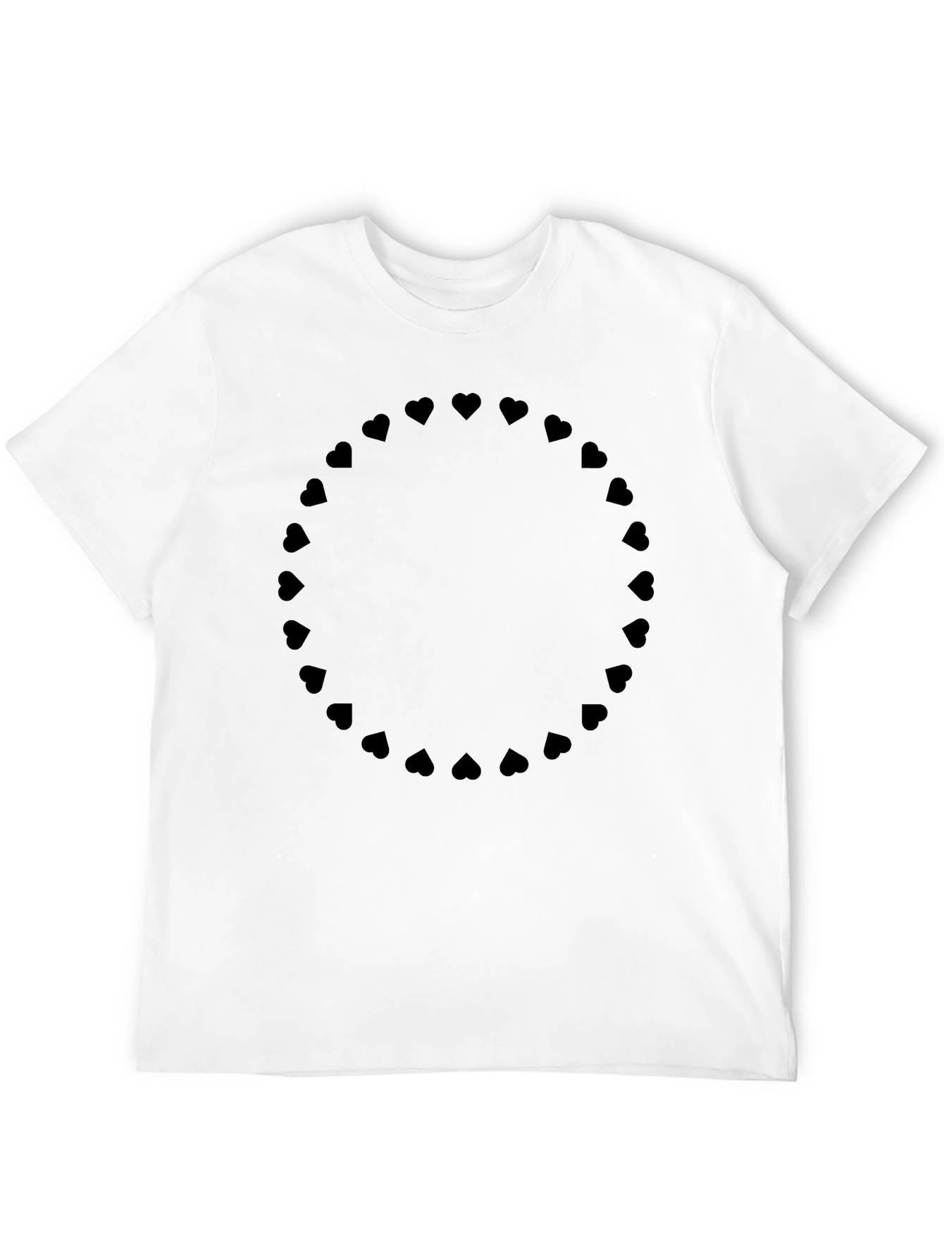 Heart Circle Black T-Shirt