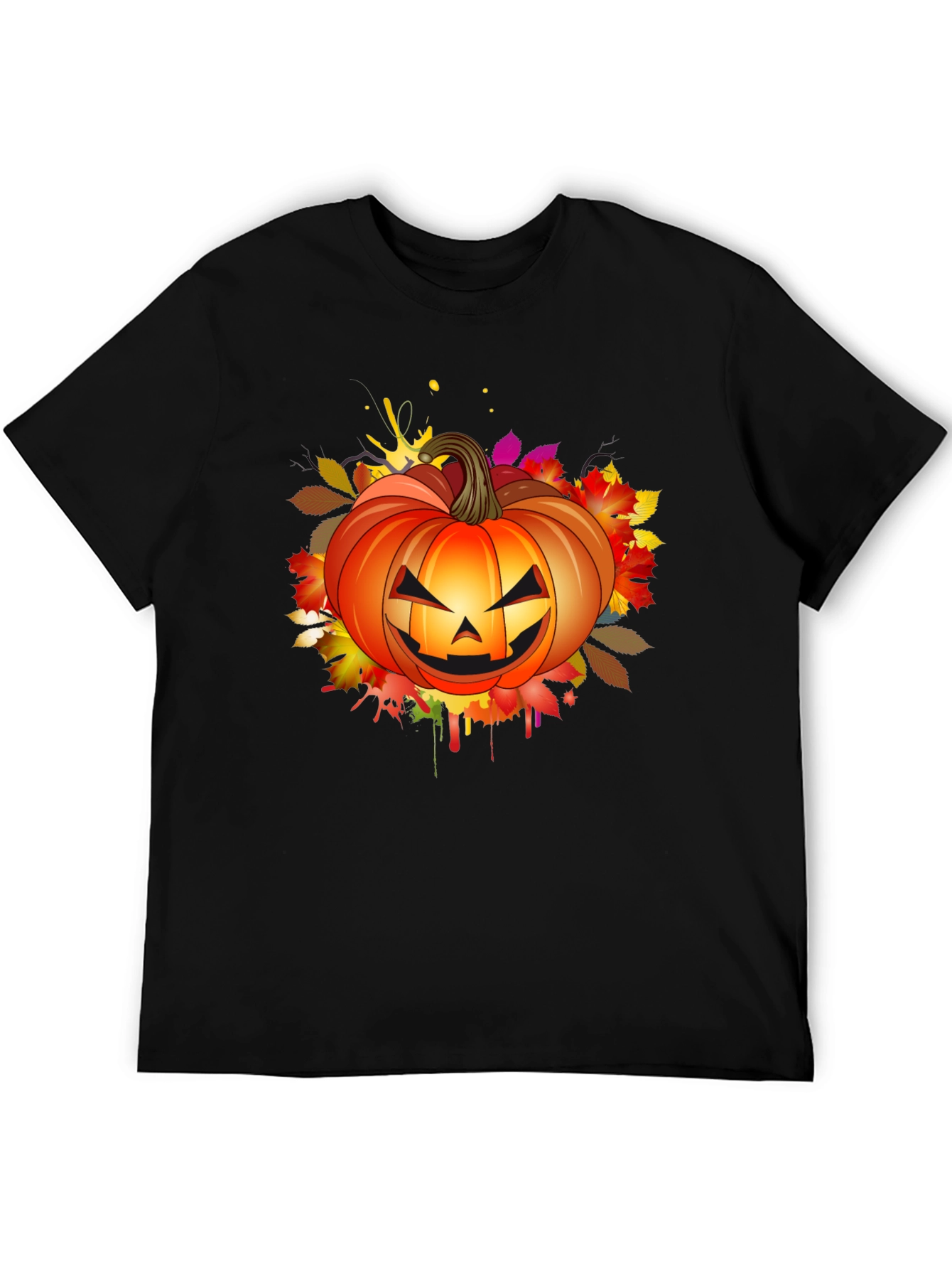 Halloween Pumpkin Graphic T-Shirt - Spooky Season Tee