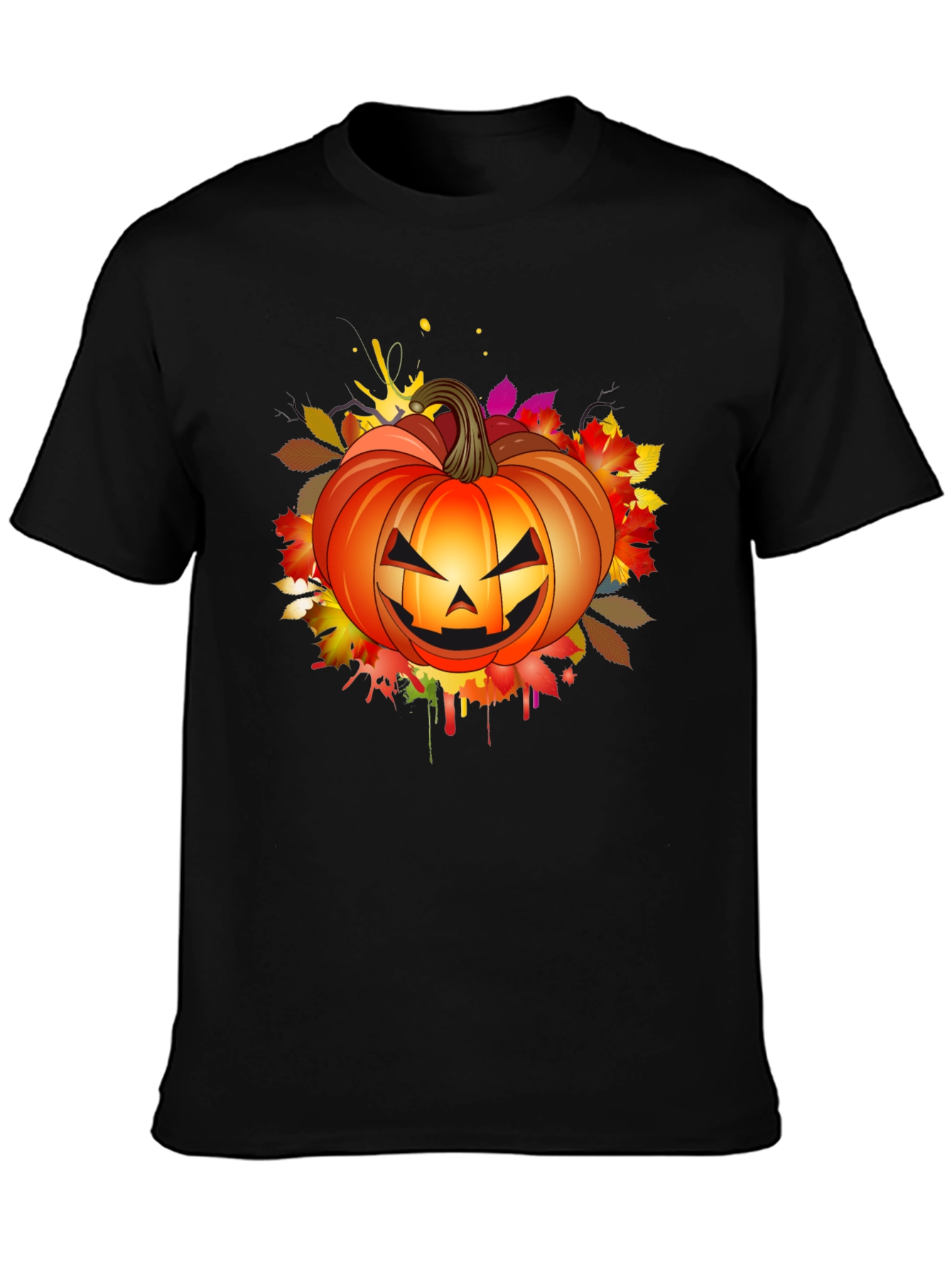 Halloween Pumpkin Graphic T-Shirt - Spooky Season Tee