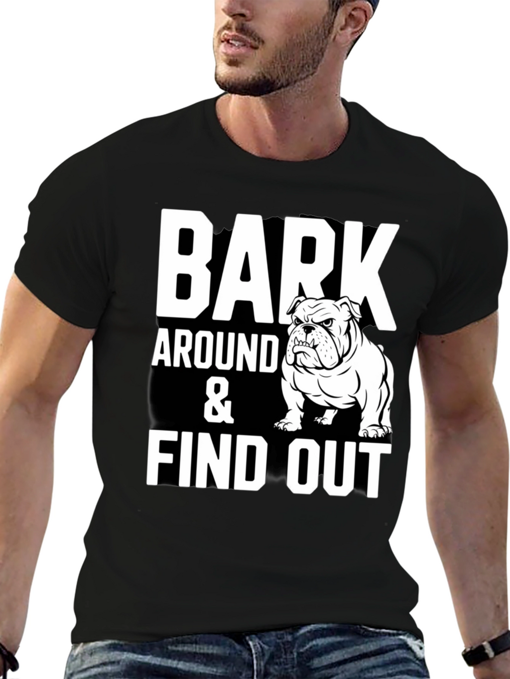 Bark Around & Find Out Bulldog Graphic Tee
