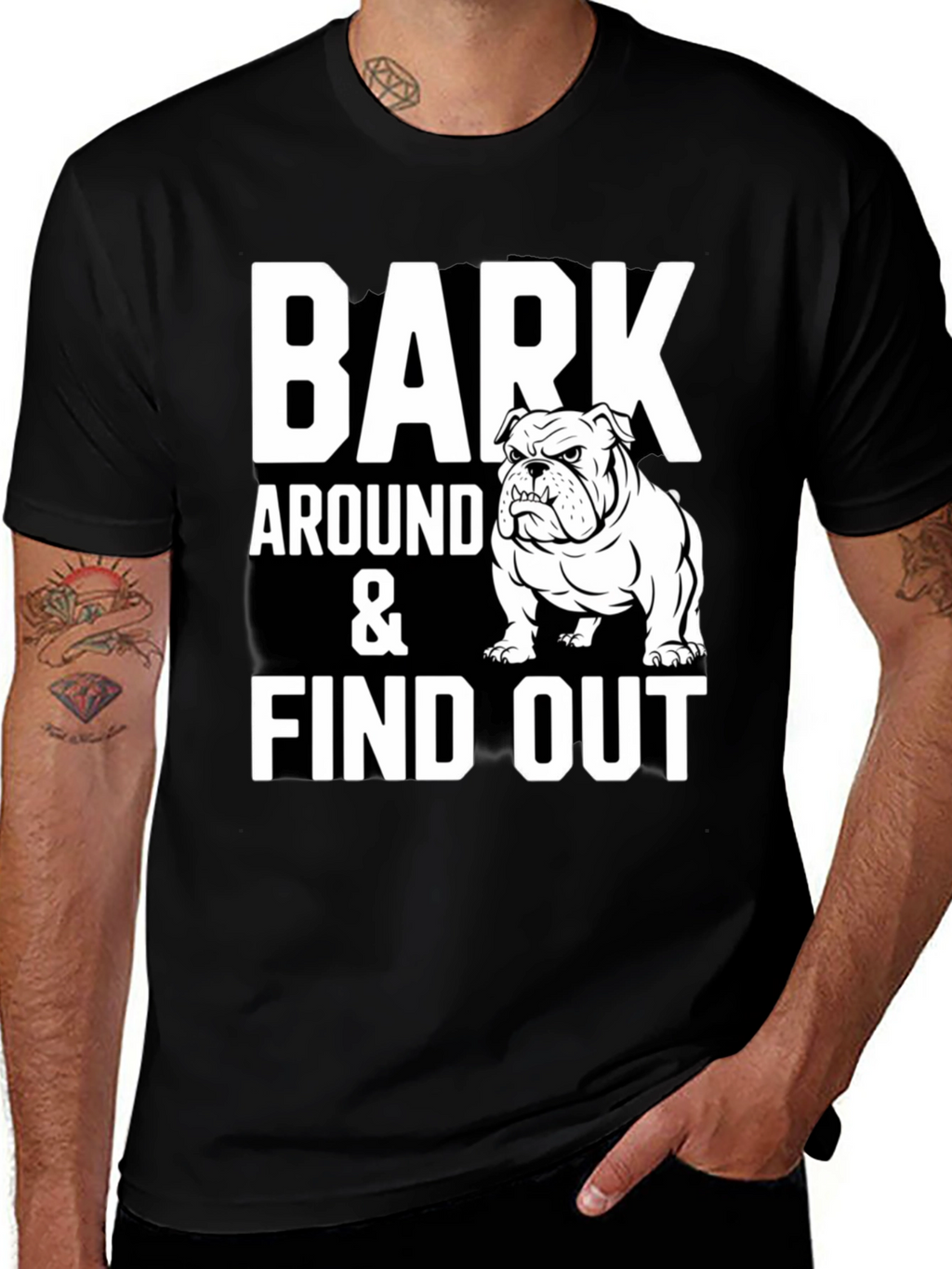 Bark Around & Find Out Bulldog Graphic Tee