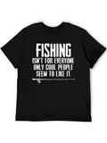 Cool People Fishing Black T-Shirt