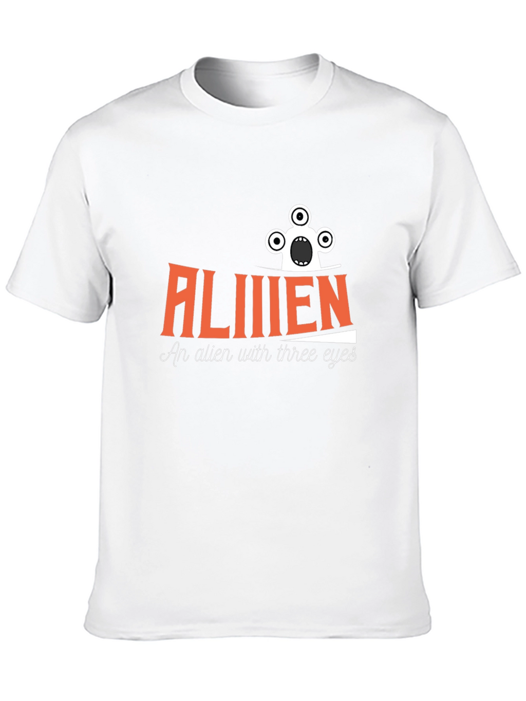 Alien Three Eyes Graphic Black T-Shirt