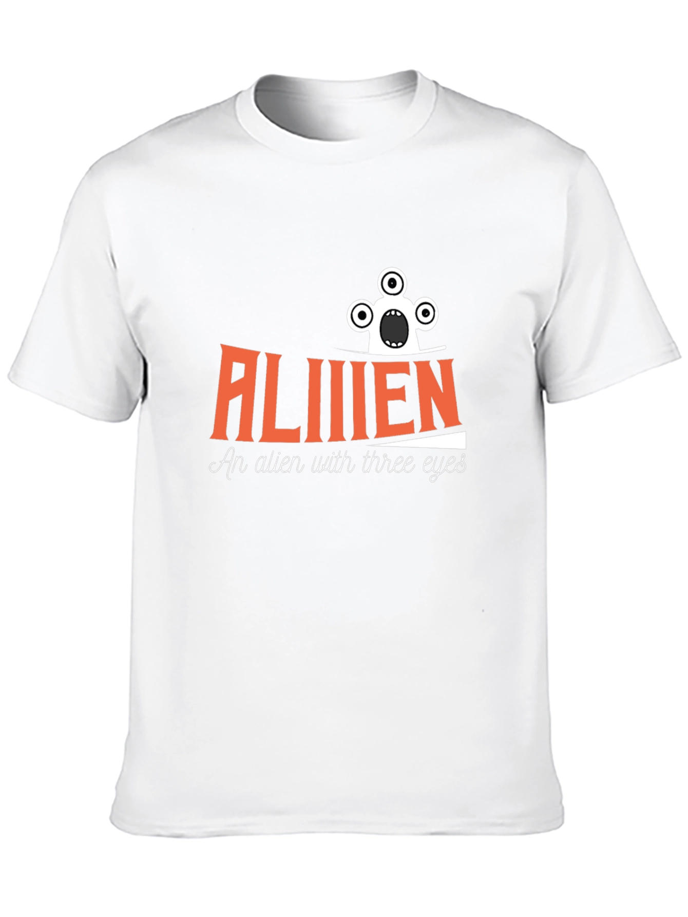 Alien Three Eyes Graphic Black T-Shirt
