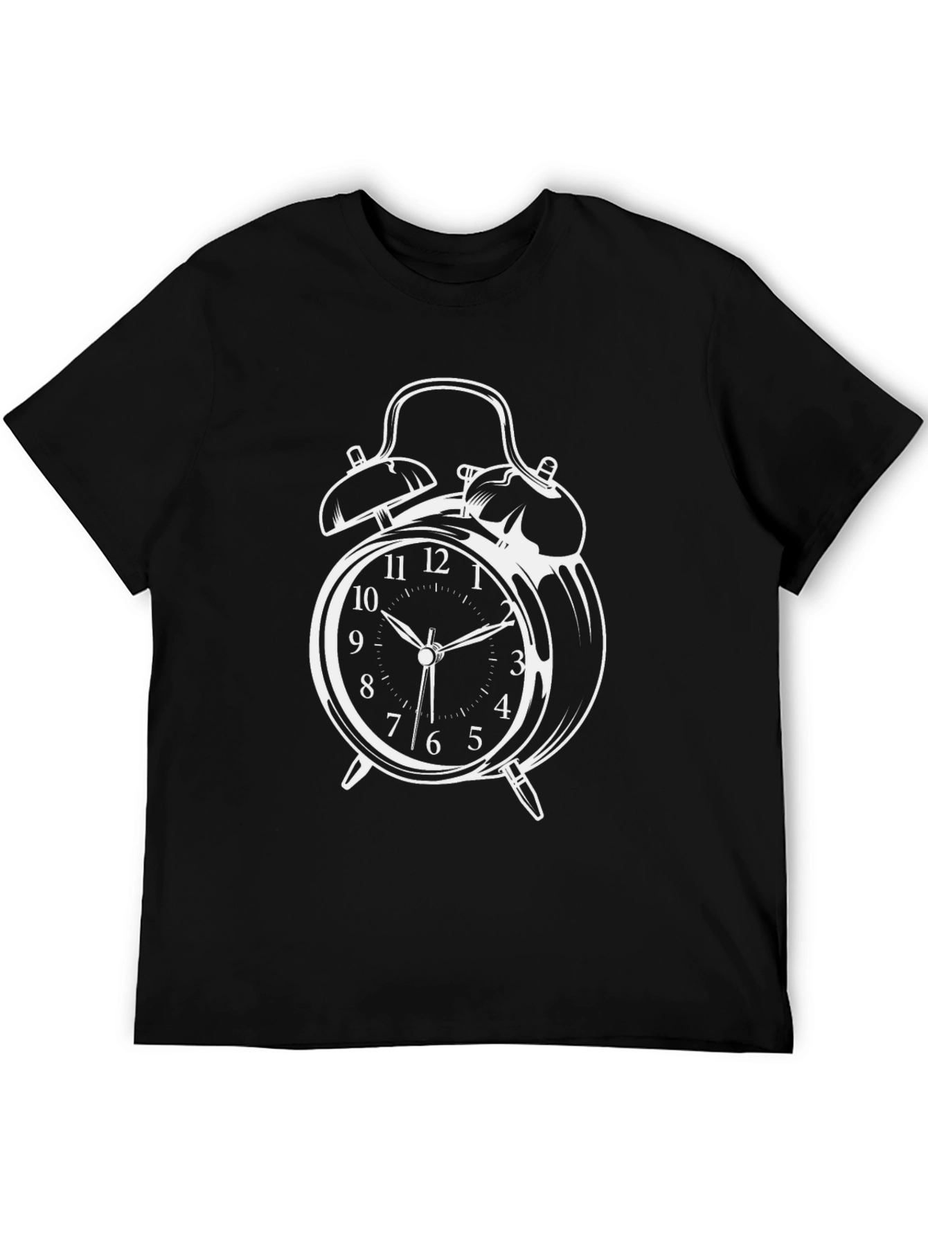 Alarm Clock Graphic T-Shirt - Classic Timepiece Design