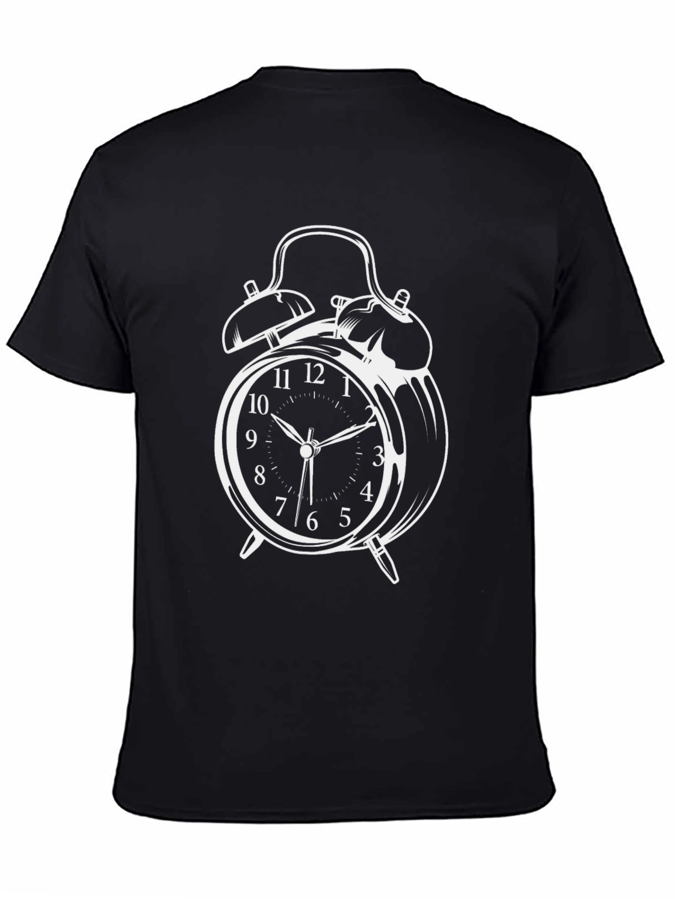 Alarm Clock Graphic T-Shirt - Classic Timepiece Design