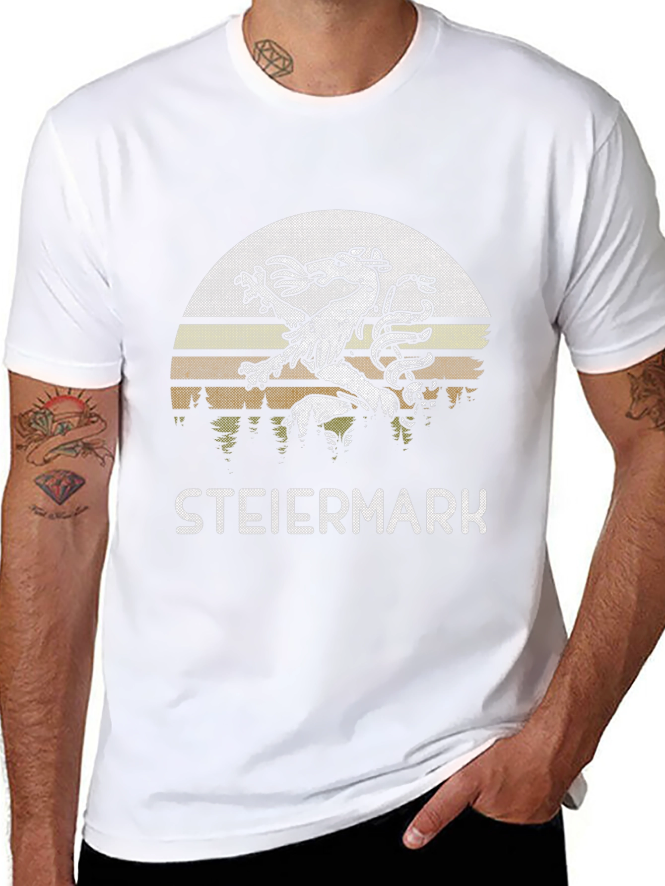 Steiermark Austria Lion T-Shirt Vintage Style