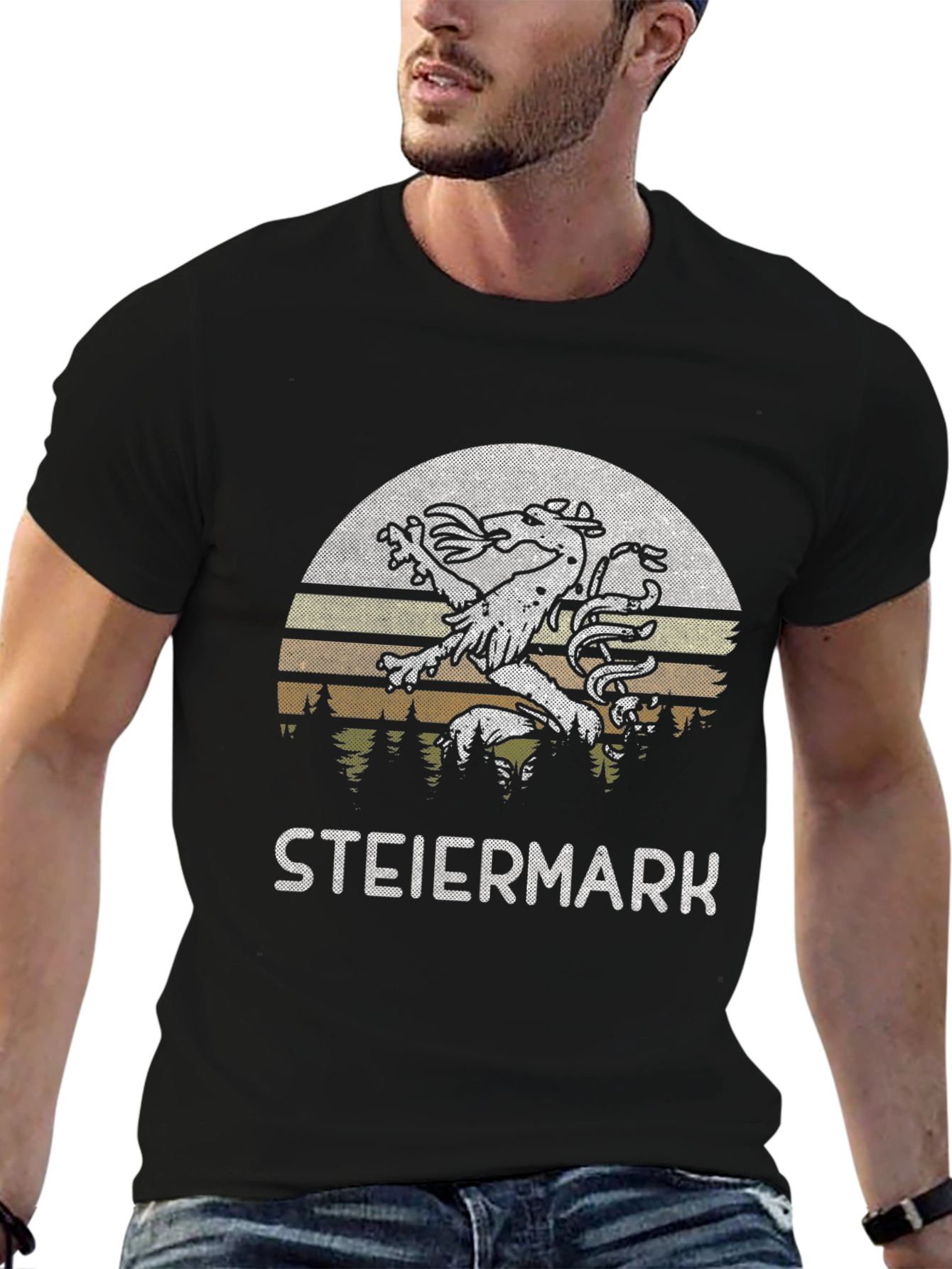Steiermark Austria Lion T-Shirt Vintage Style