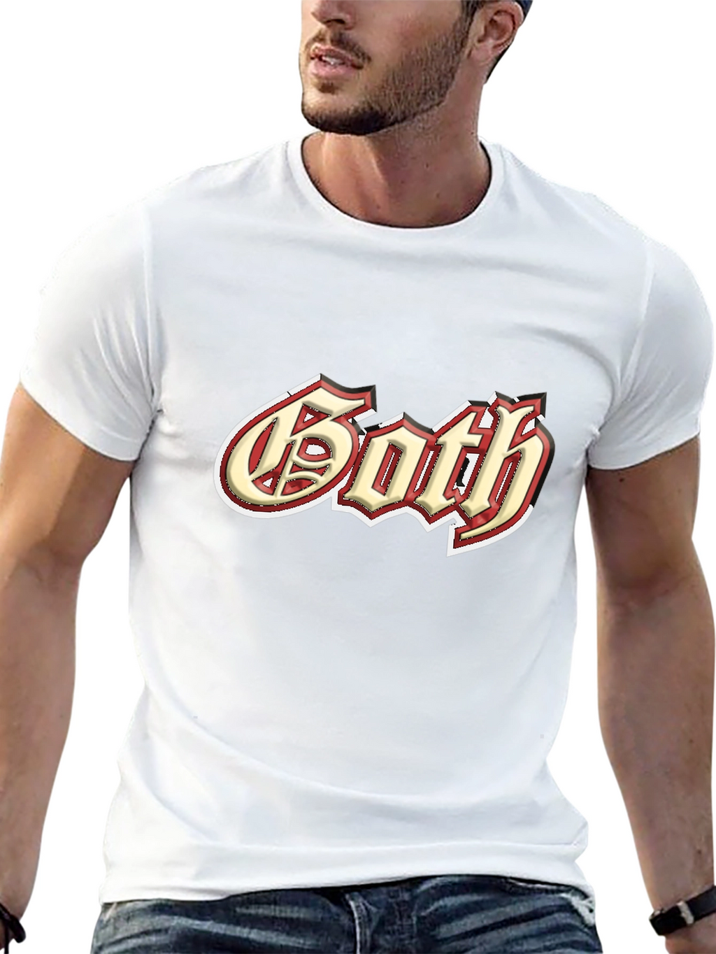 Goth Style Graphic Tee - Black