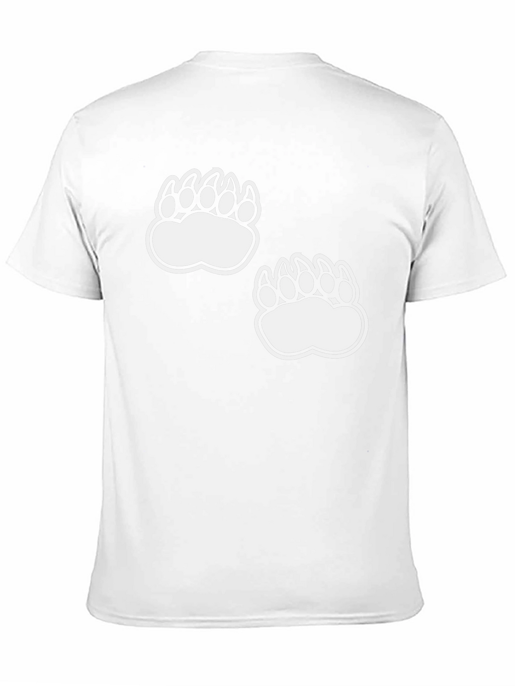 Bear Claw Print Tee - Casual Black T-Shirt