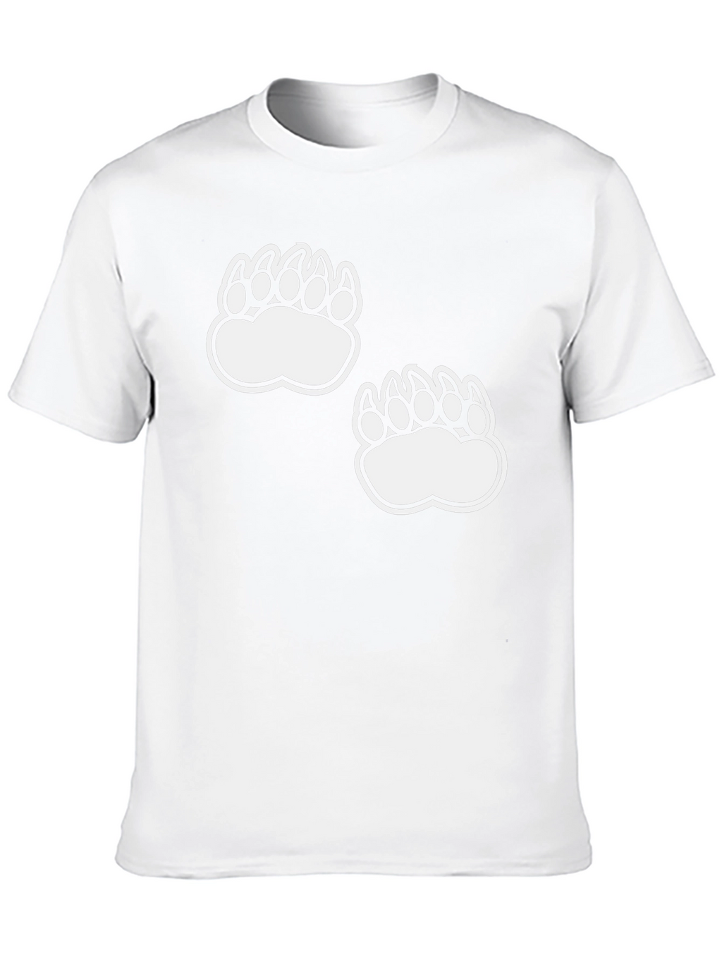 Bear Claw Print Tee - Casual Black T-Shirt