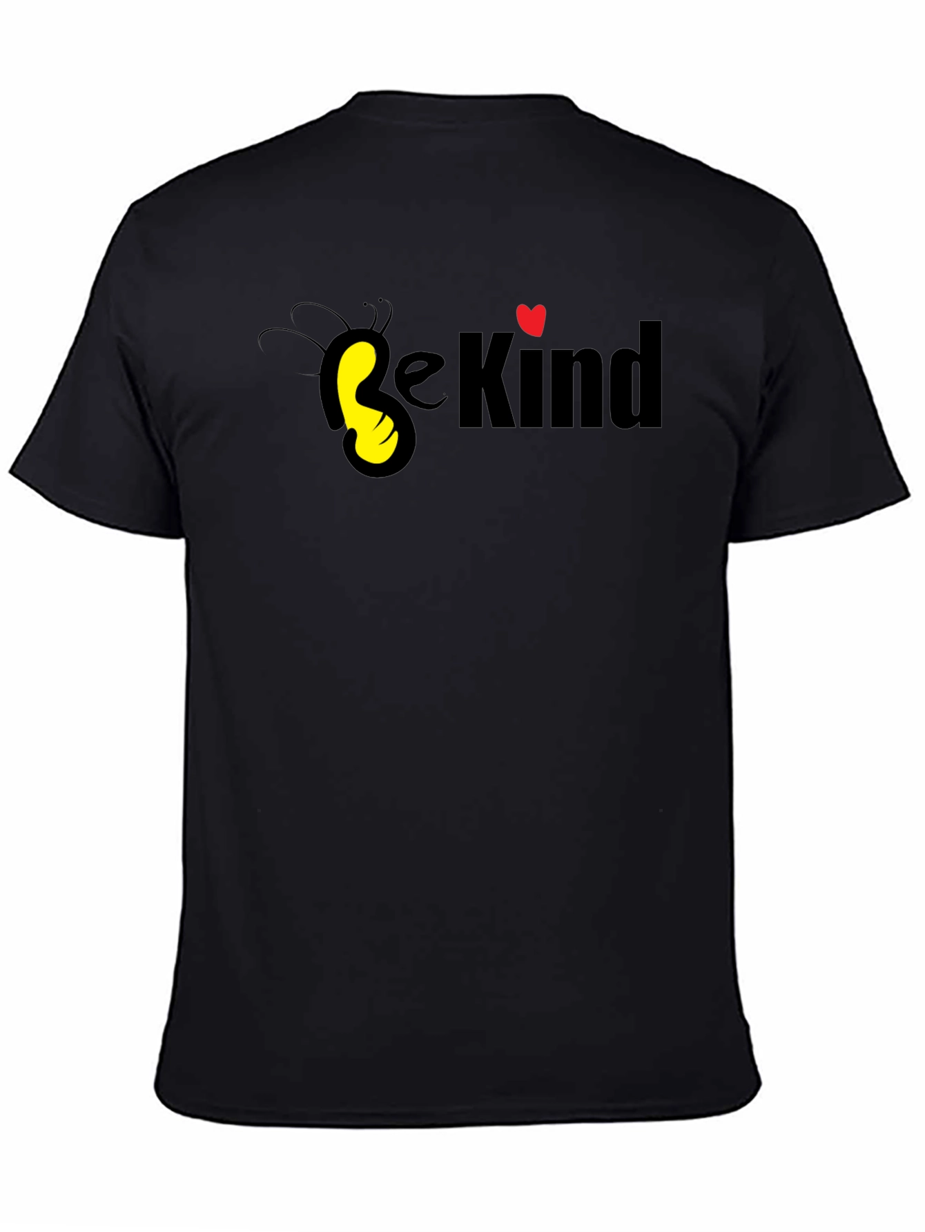 Be Kind Graphic Tee - Black Cotton Casual T-Shirt