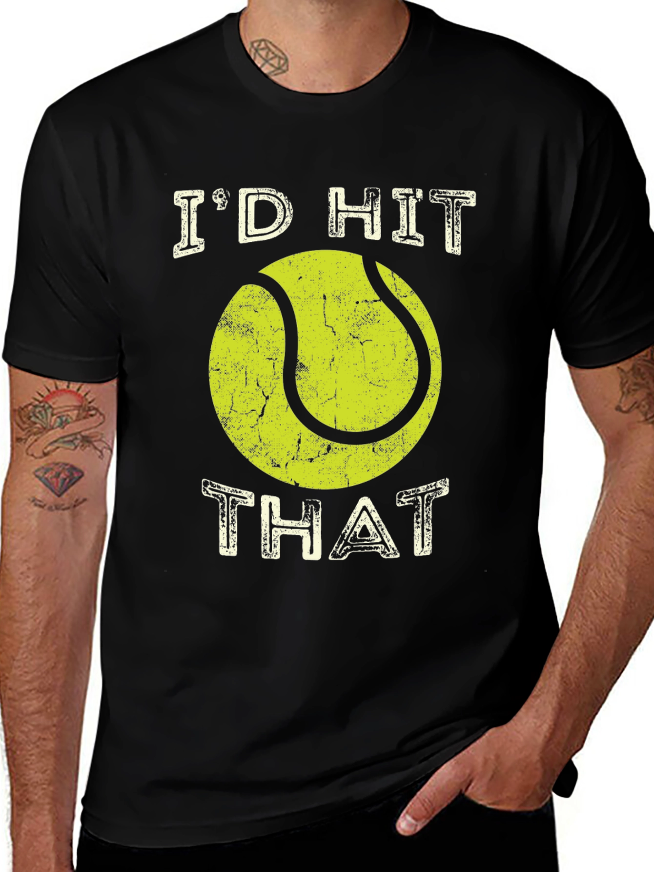 Id Hit That Tennis Ball Graphic T-Shirt