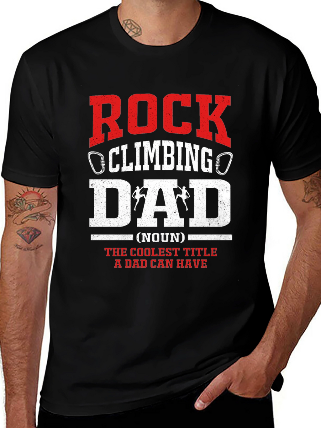 Rock Climbing Dad T-Shirt - Coolest Title