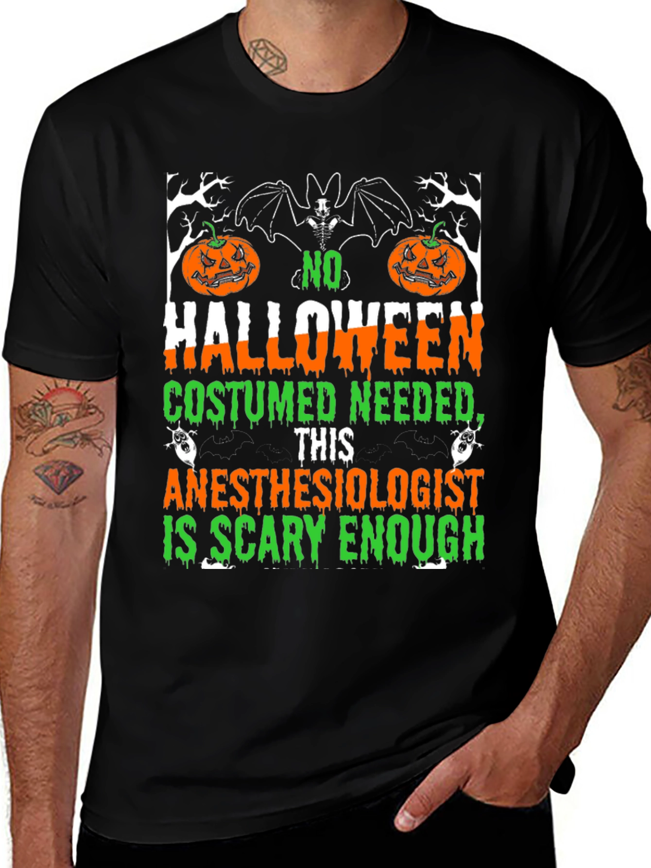 Anesthesiologist Halloween T-Shirt - Scary Enough Costume Tee