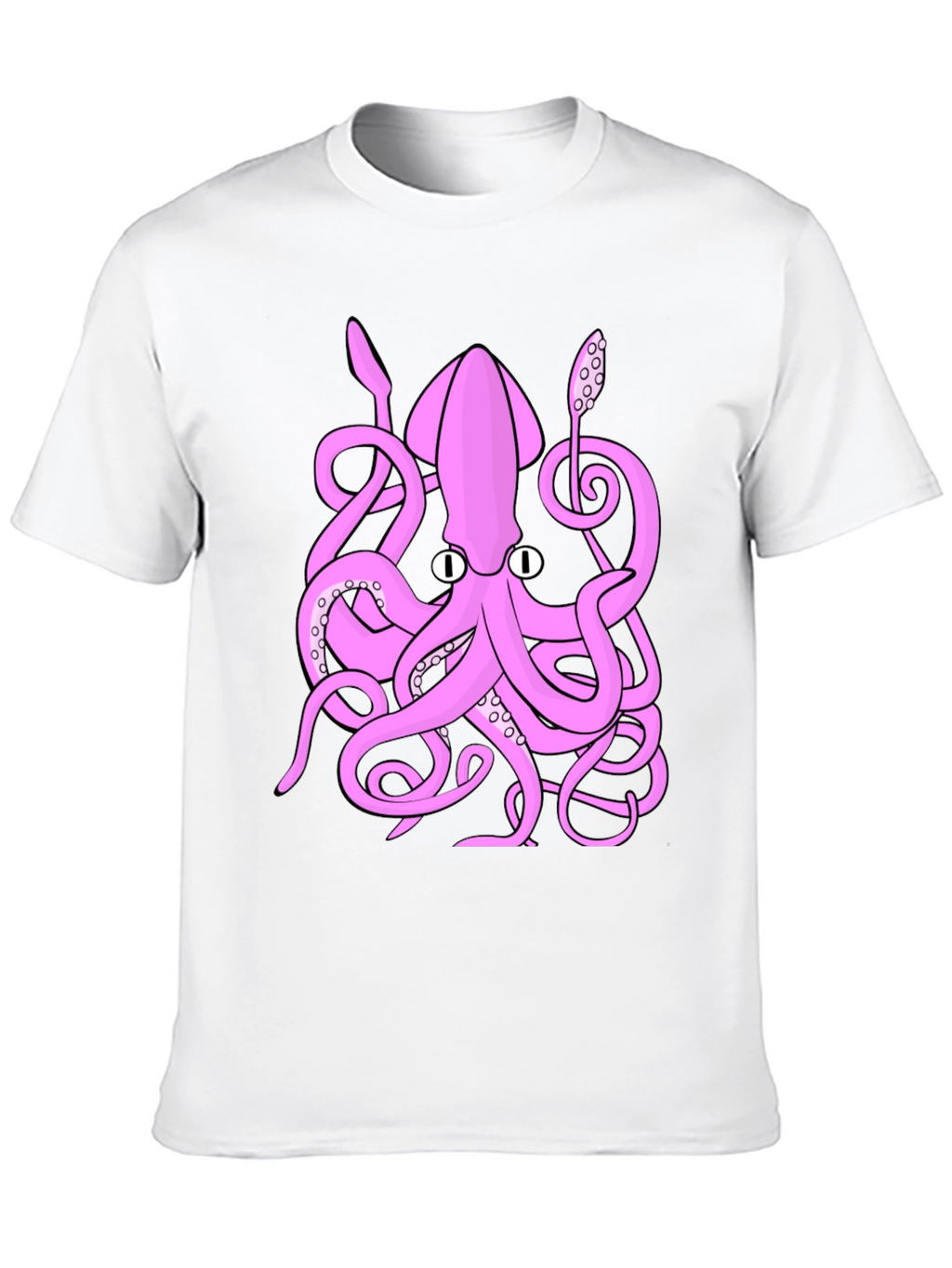 Pink Octopus Graphic T-Shirt - Sea Creature Tee