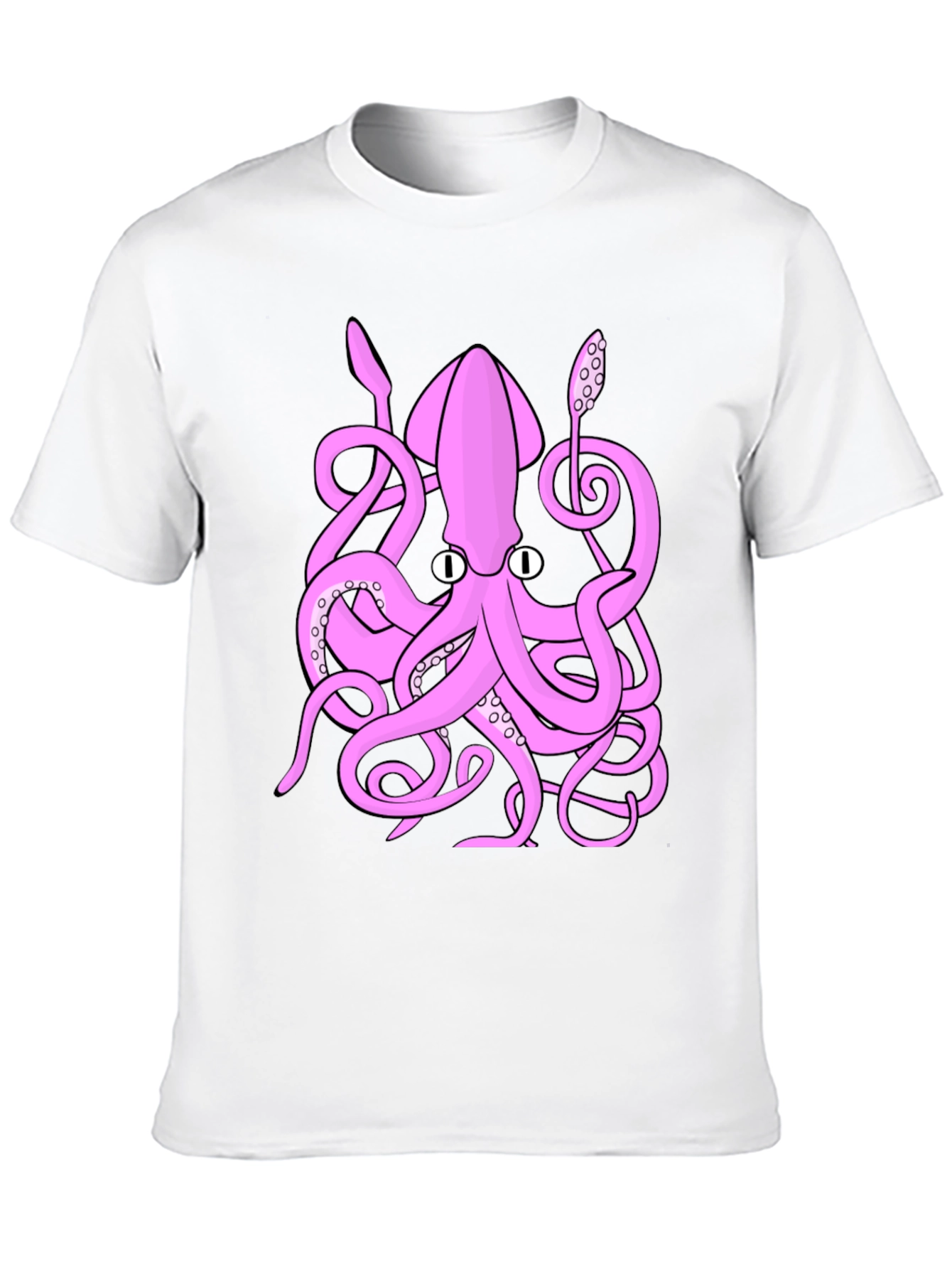 Pink Octopus Graphic T-Shirt - Sea Creature Tee