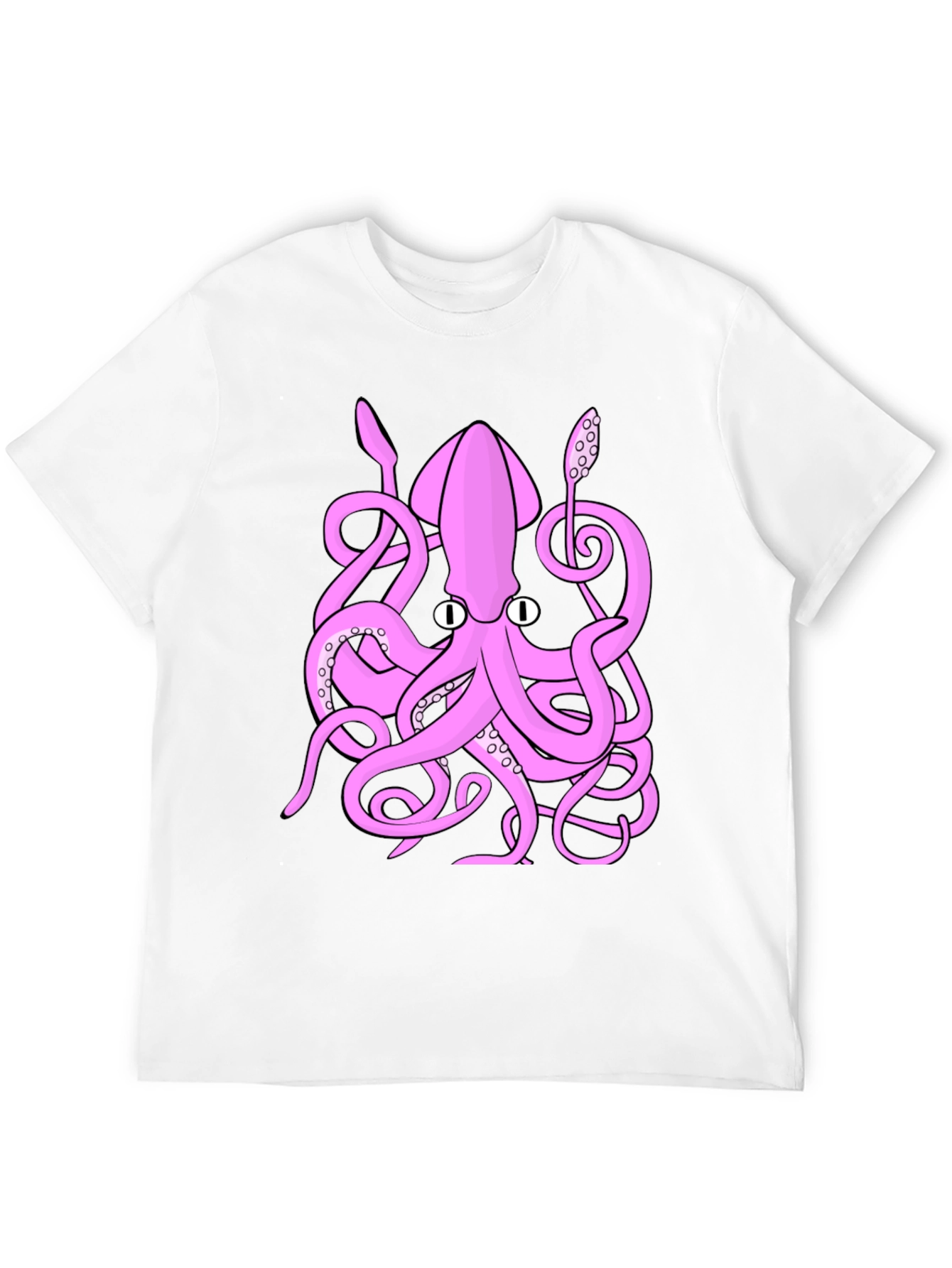Pink Octopus Graphic T-Shirt - Sea Creature Tee