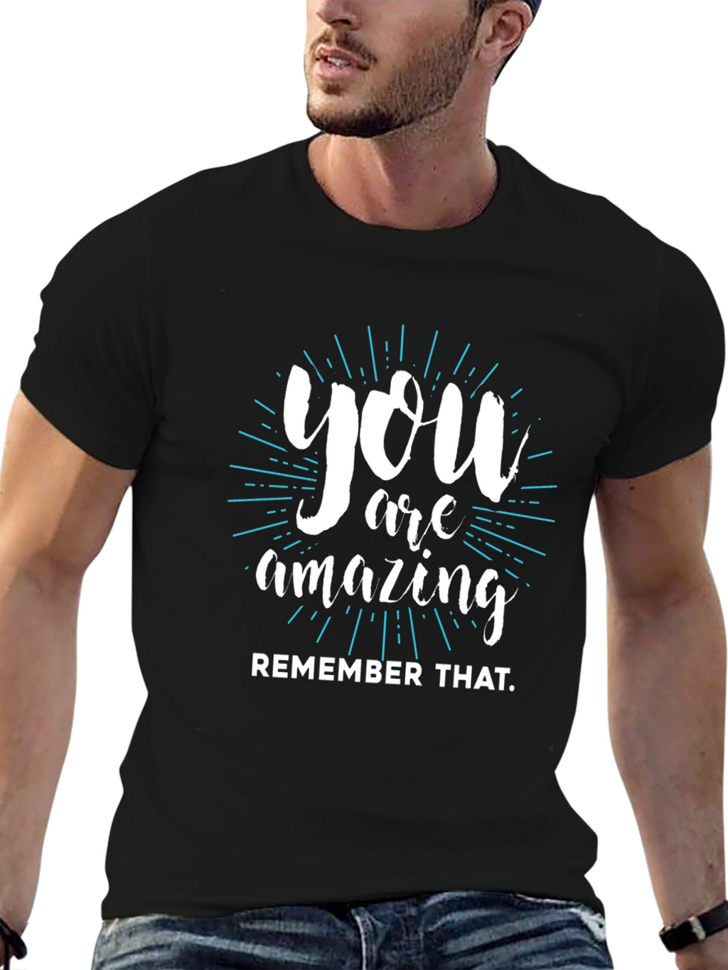 You Are Amazing Graphic T-Shirt - Black