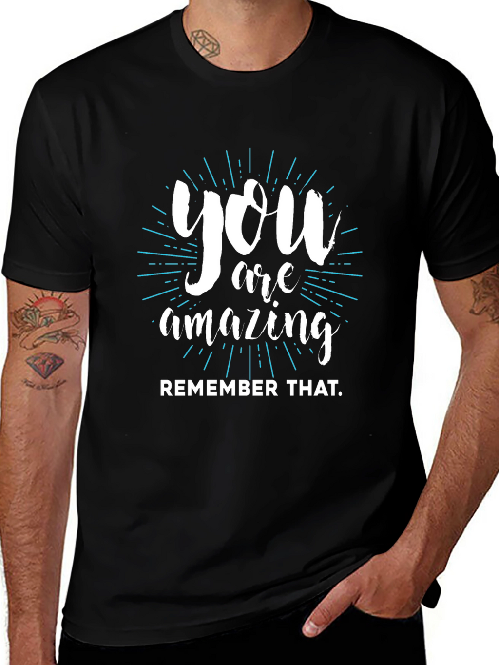 You Are Amazing Graphic T-Shirt - Black