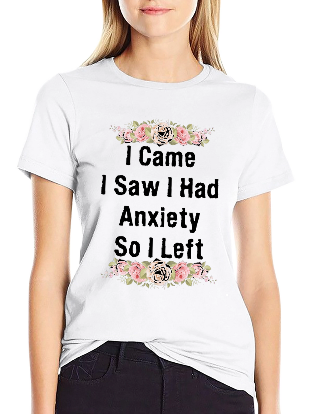 Anxiety Tee - Floral Graphic T-Shirt