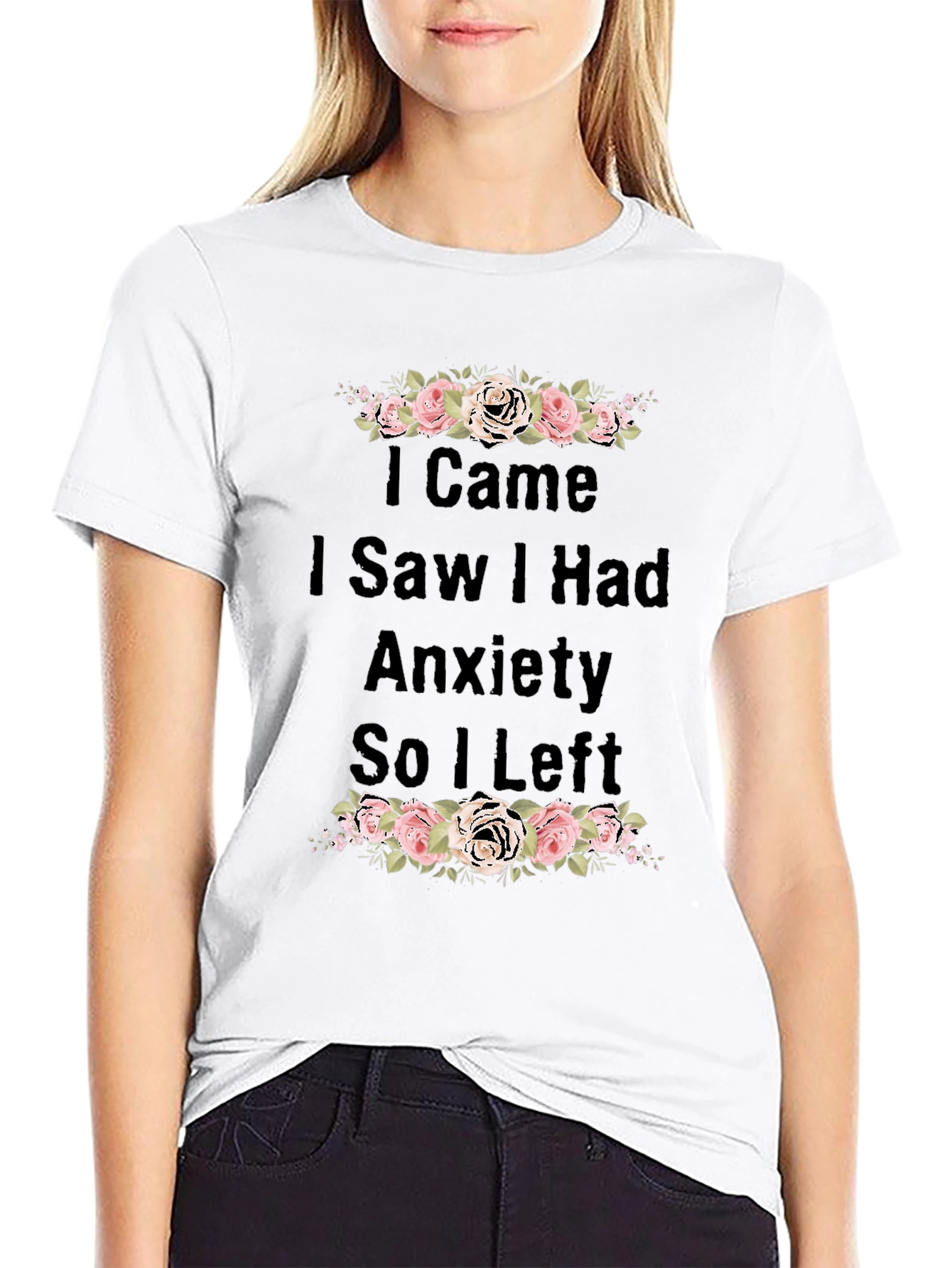 Anxiety Tee - Floral Graphic T-Shirt
