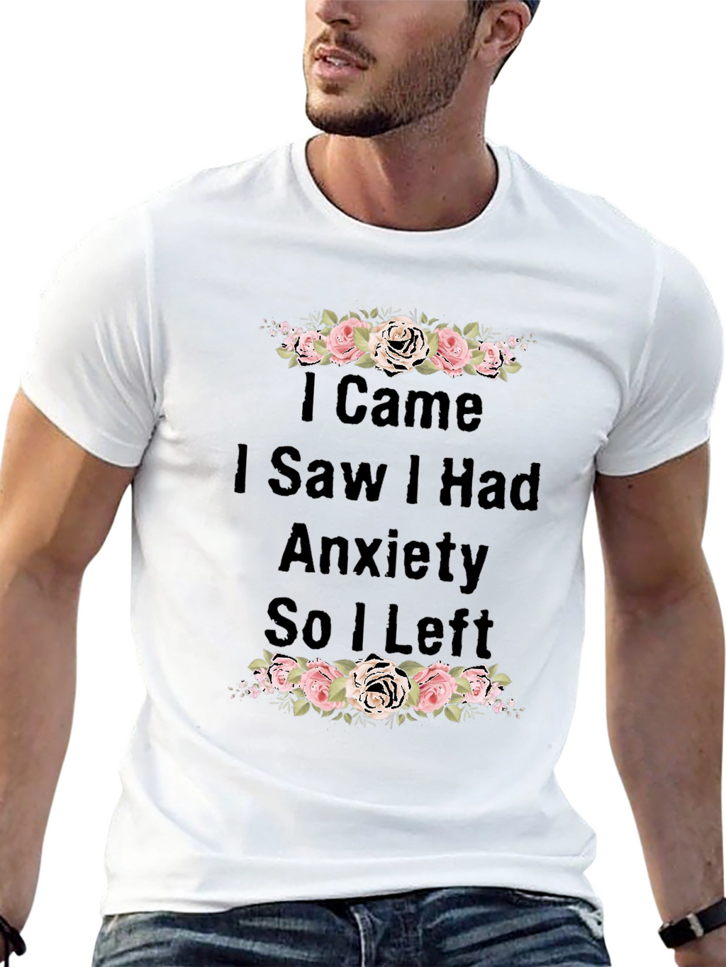 Anxiety Tee - Floral Graphic T-Shirt