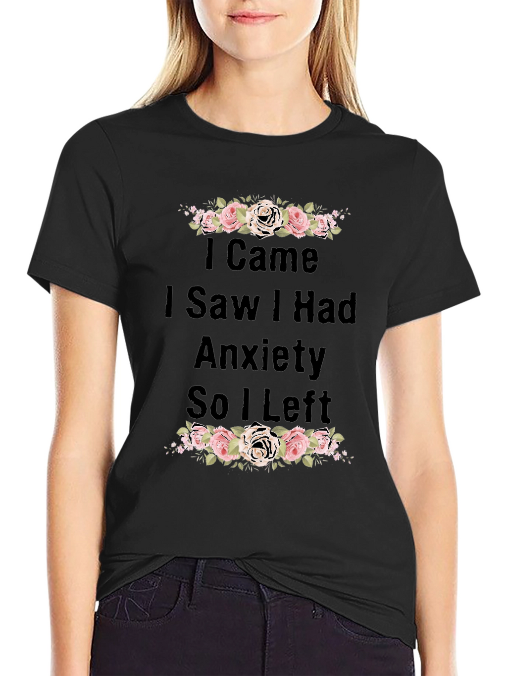 Anxiety Tee - Floral Graphic T-Shirt