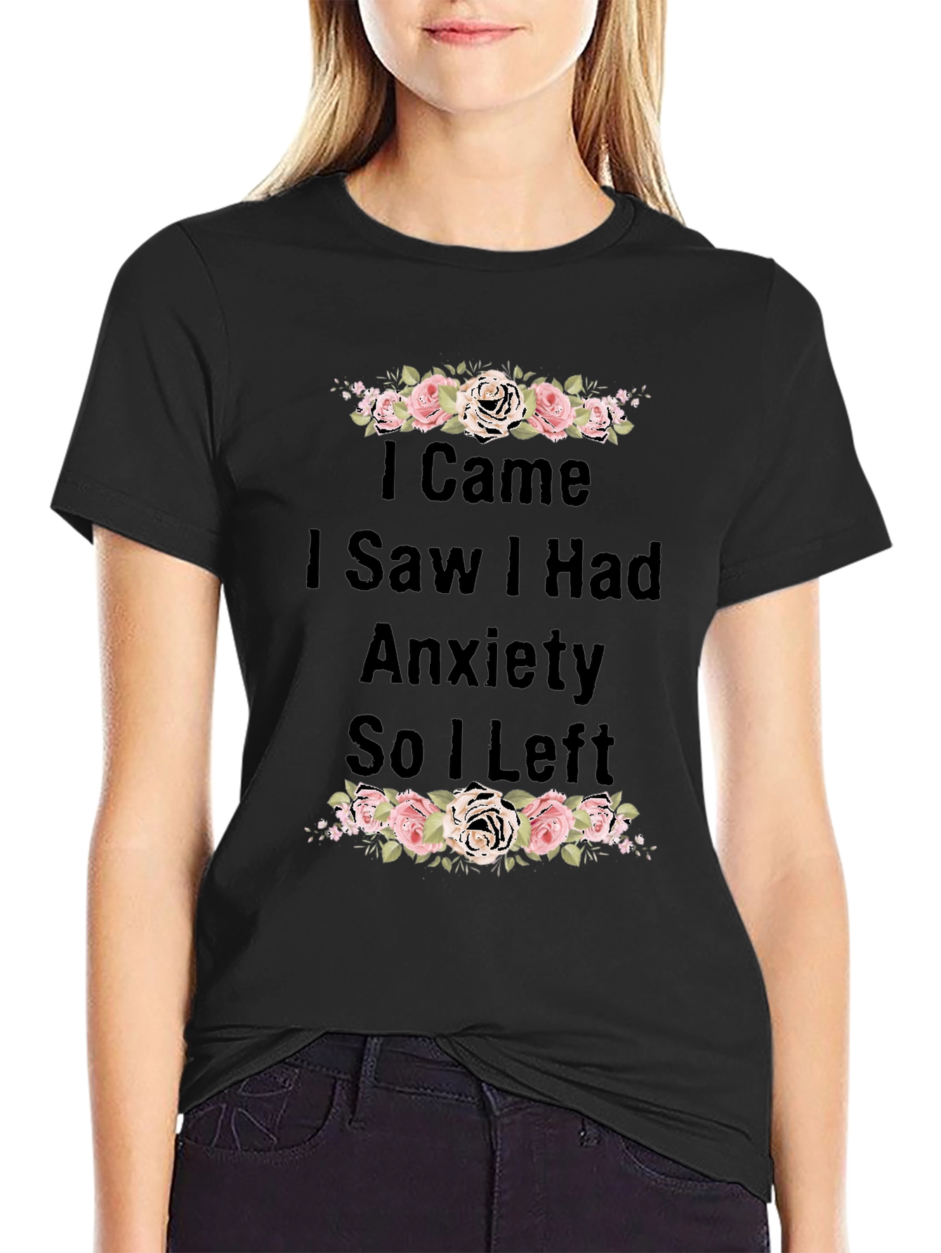 Anxiety Tee - Floral Graphic T-Shirt