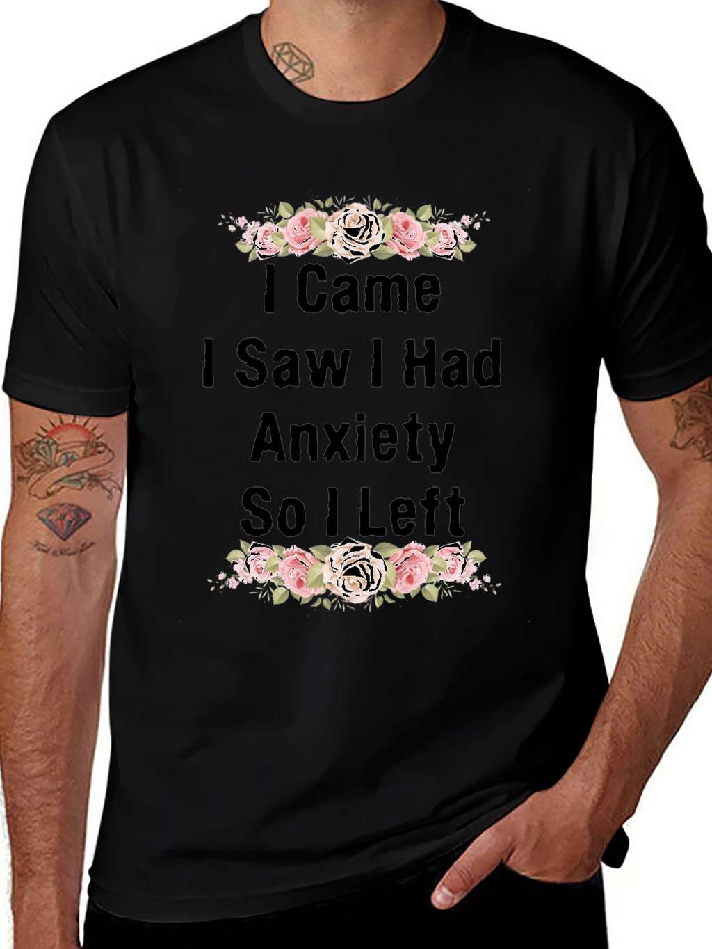 Anxiety Tee - Floral Graphic T-Shirt