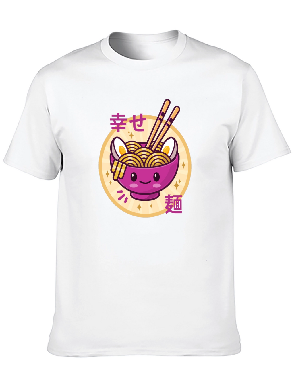 Kawaii Ramen Bowl T-Shirt - Cute Japanese Noodle Design