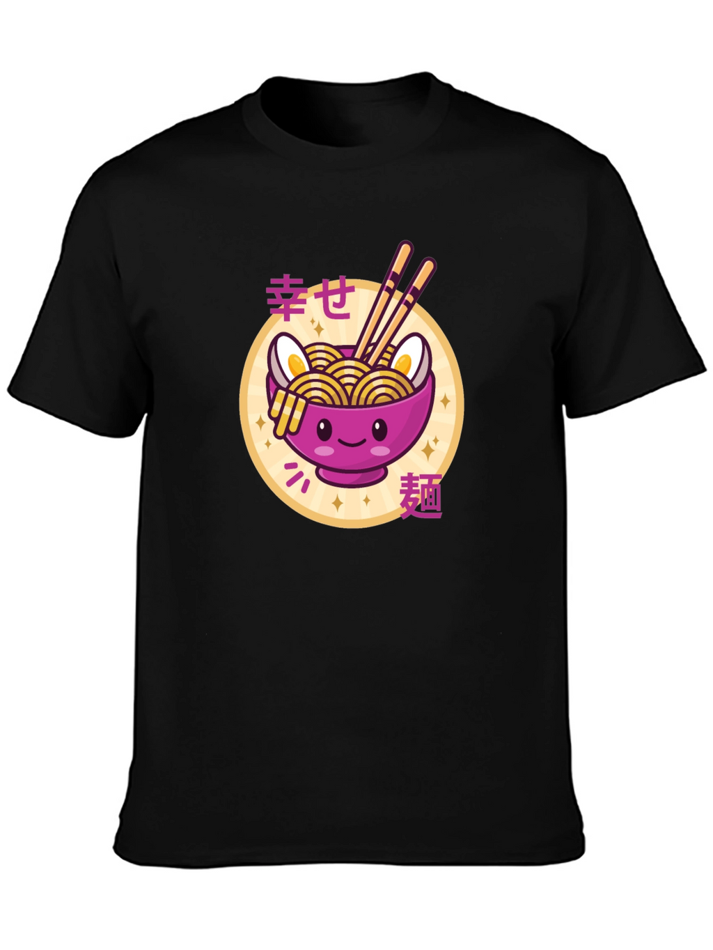 Kawaii Ramen Bowl T-Shirt - Cute Japanese Noodle Design