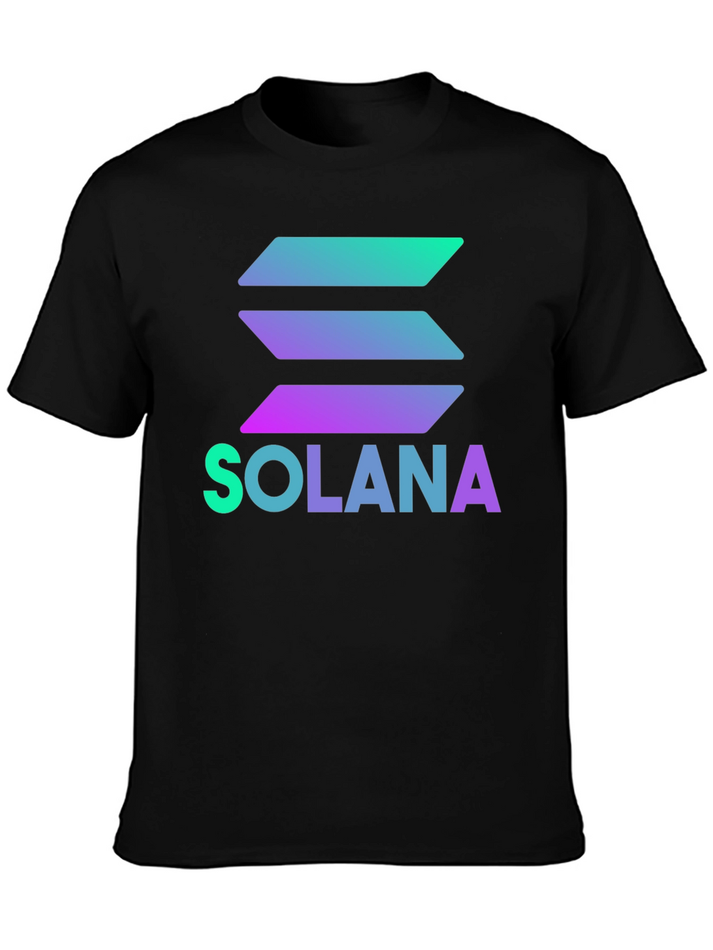 Solana Crypto T-Shirt - Black Gradient Logo