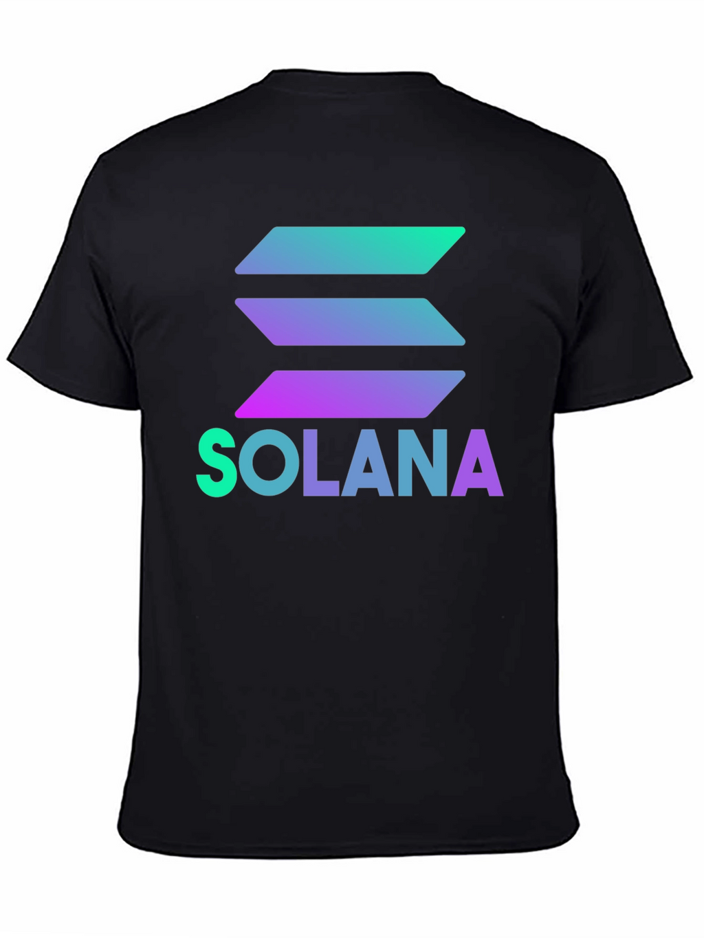 Solana Crypto T-Shirt - Black Gradient Logo