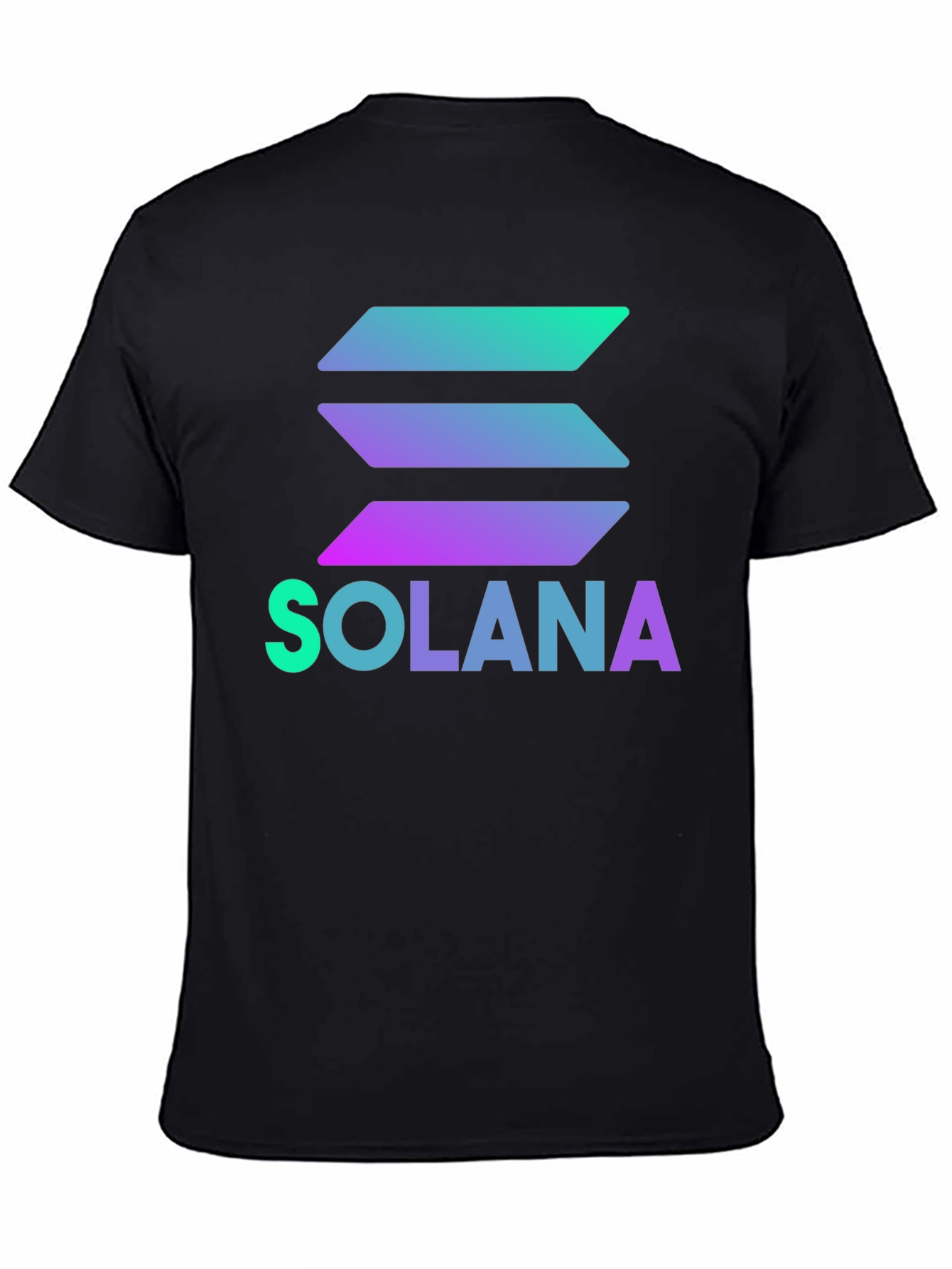 Solana Crypto T-Shirt - Black Gradient Logo
