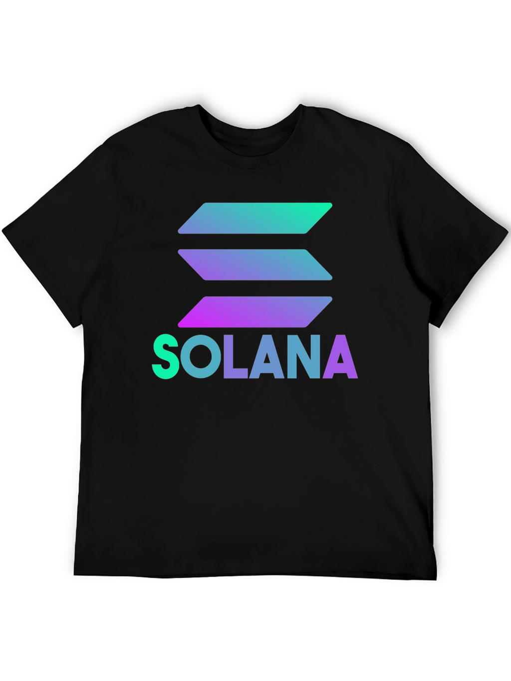 Solana Crypto T-Shirt - Black Gradient Logo