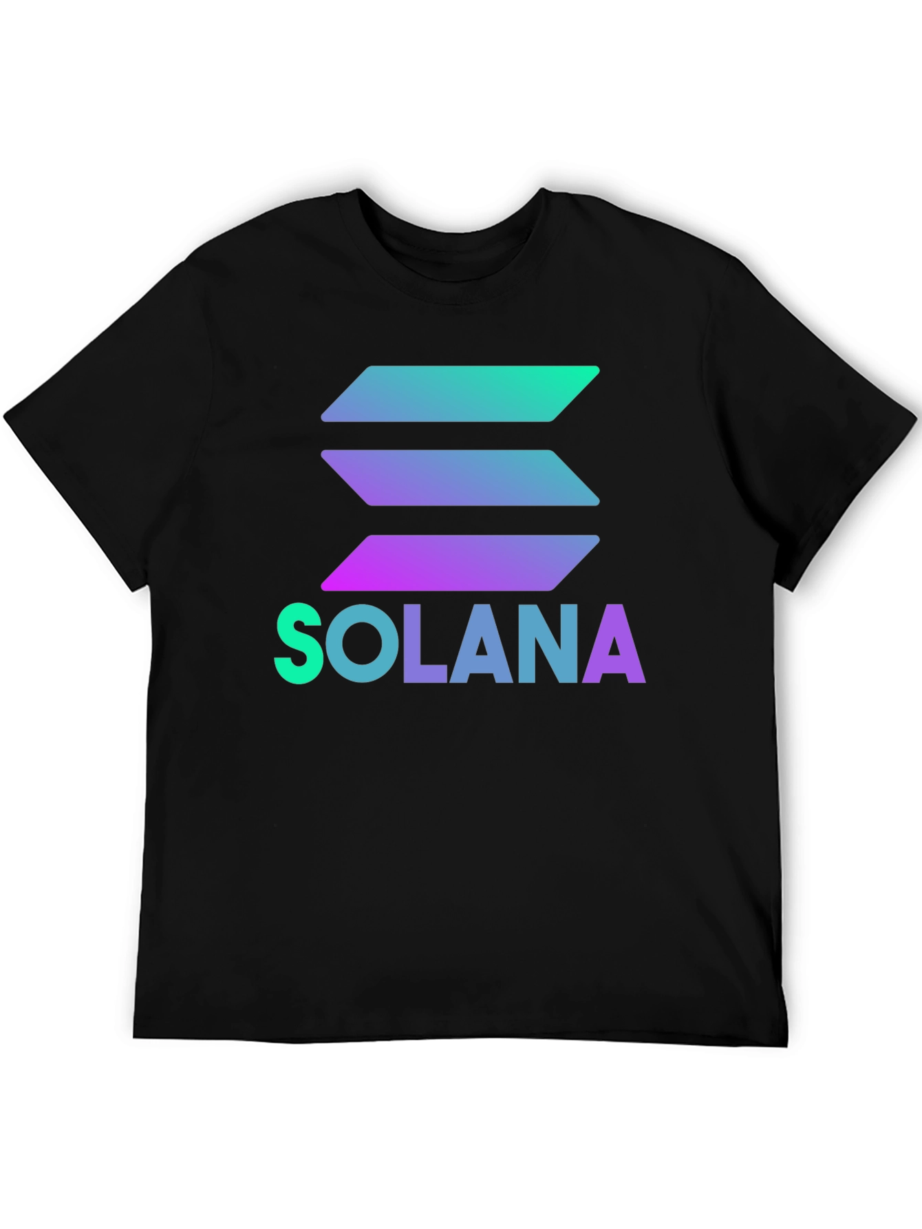 Solana Crypto T-Shirt - Black Gradient Logo