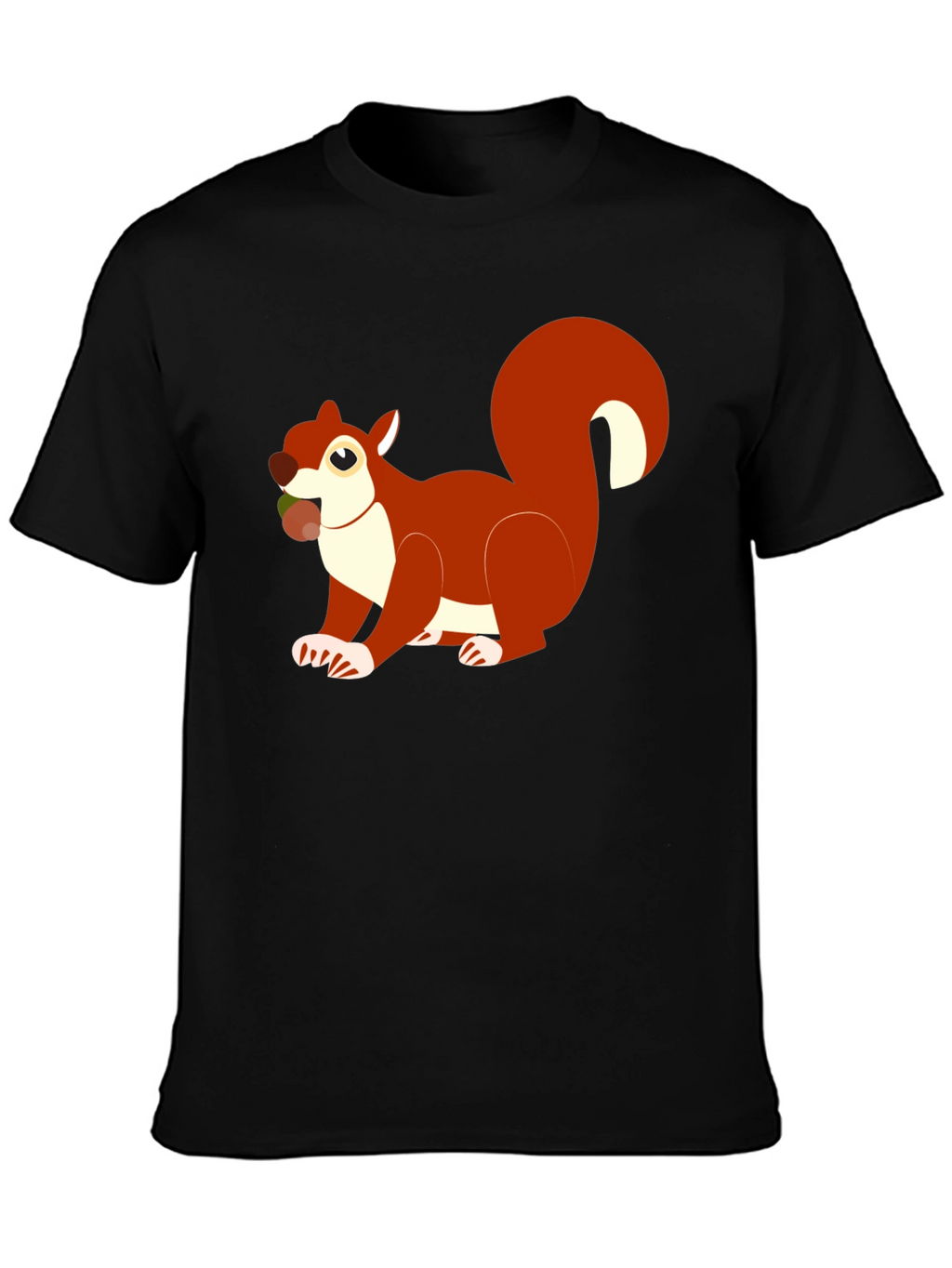 Squirrel Graphic Tee - Black Cotton Blend