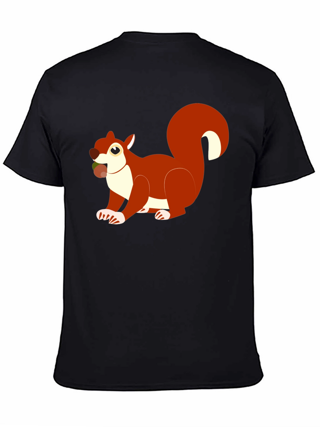 Squirrel Graphic Tee - Black Cotton Blend