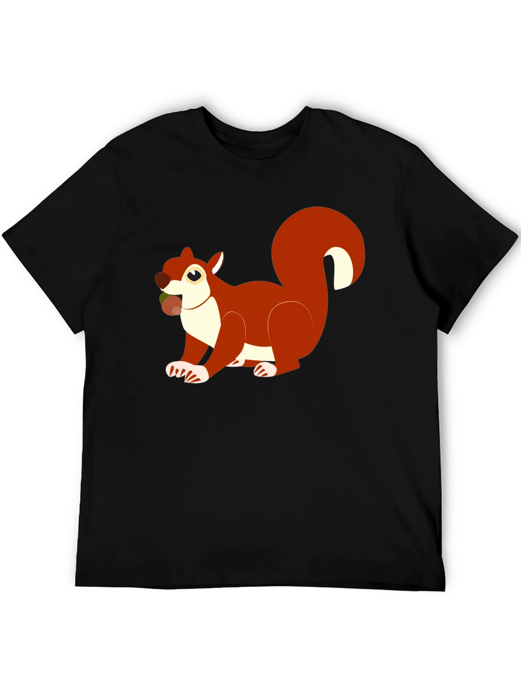 Squirrel Graphic Tee - Black Cotton Blend