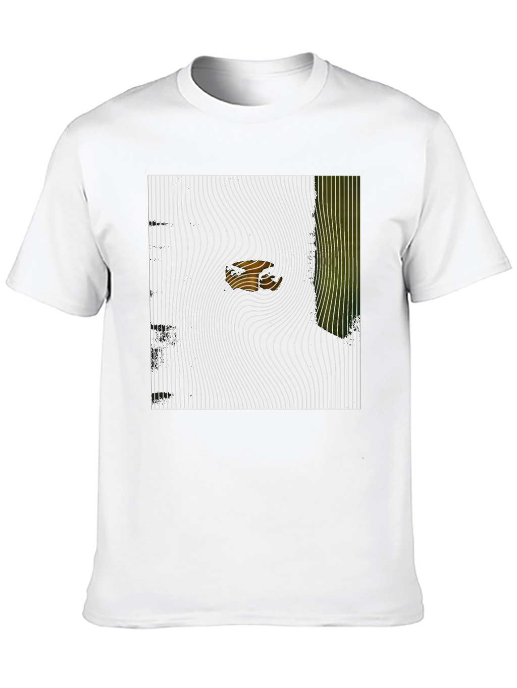 Abstract Graphic Print Mens Black T-Shirt