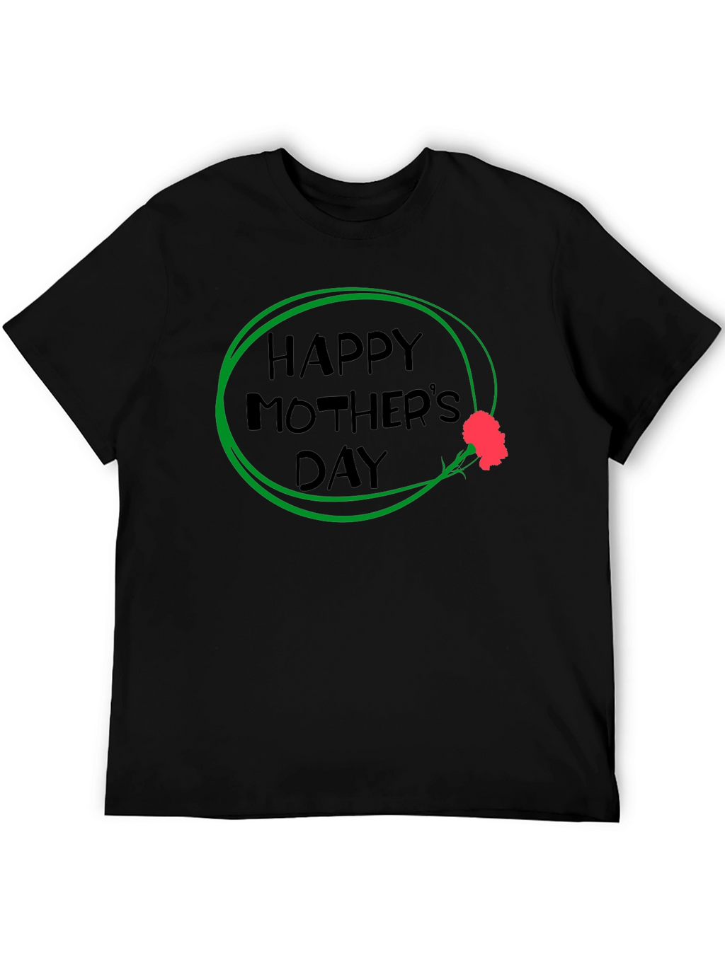 Happy Mothers Day T-Shirt - Black