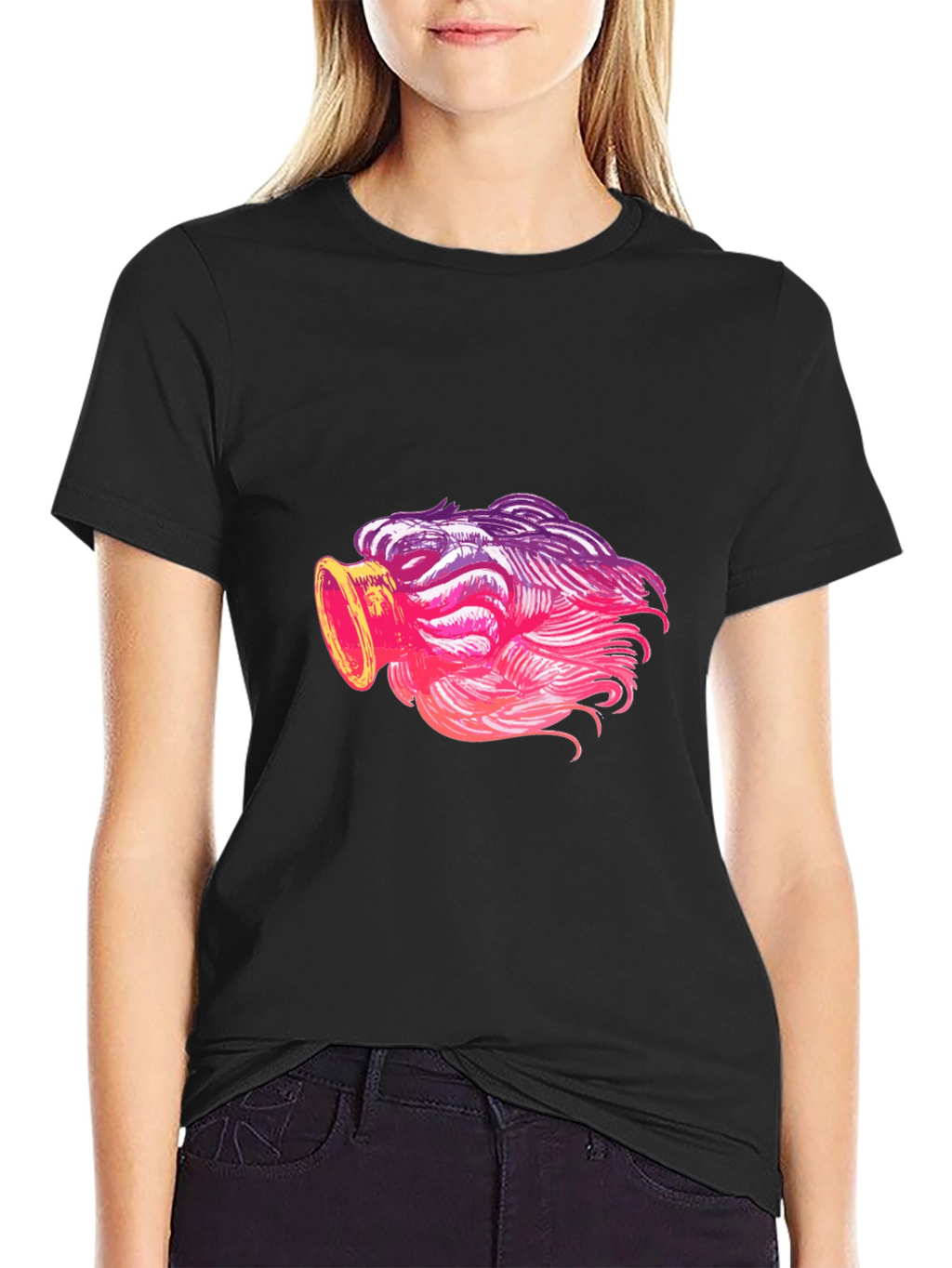 Cool Graphic Tee - Unique Pink Ombre Design