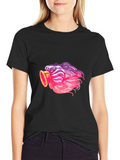 Cool Graphic Tee - Unique Pink Ombre Design
